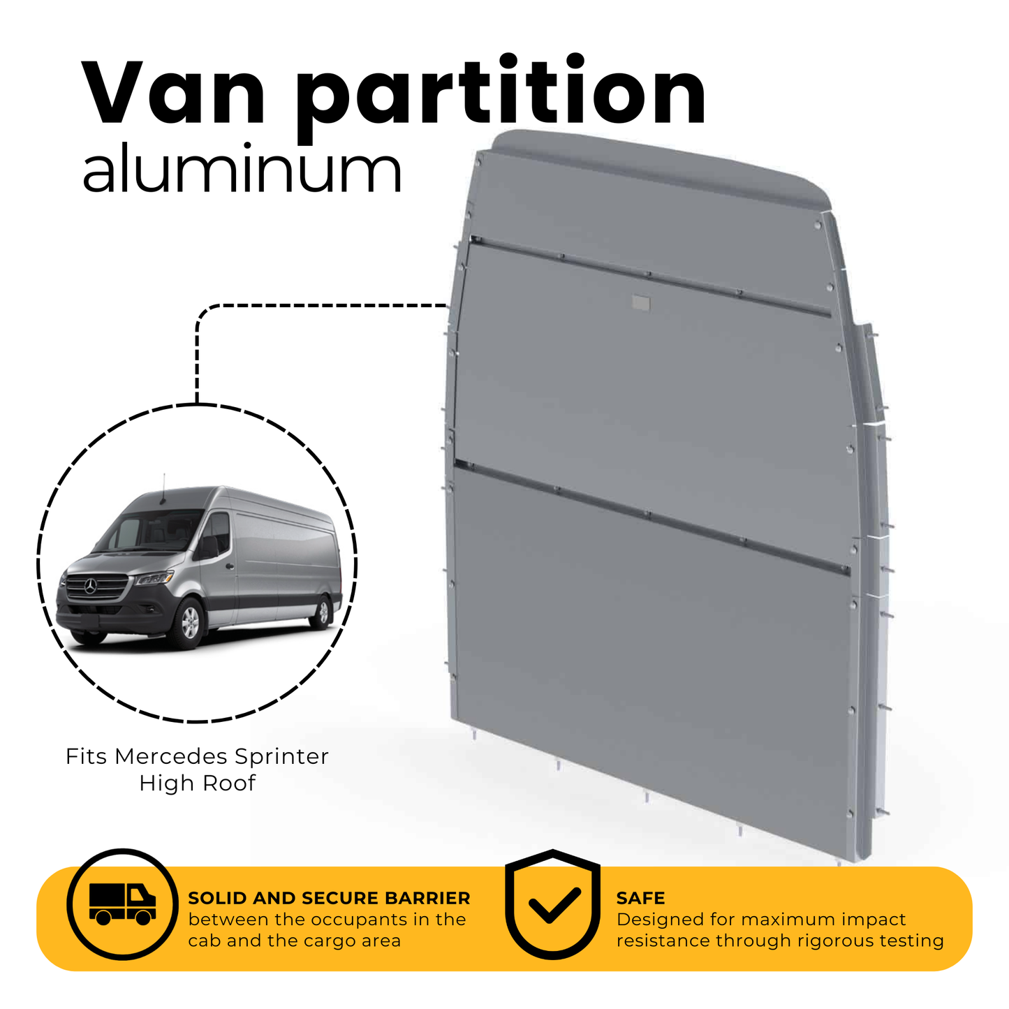 Straight Cargo Van Partition, Mercedes Sprinter HR – 3015-DH