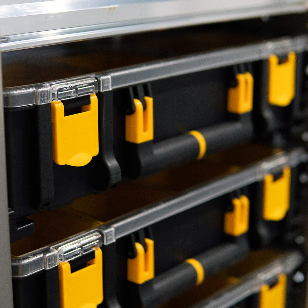 
                      
                        Partskeeper Parts Organizer Aluminum Storage Cabinet w/ 8 Carry Cases – C4-PA18-8
                      
                    