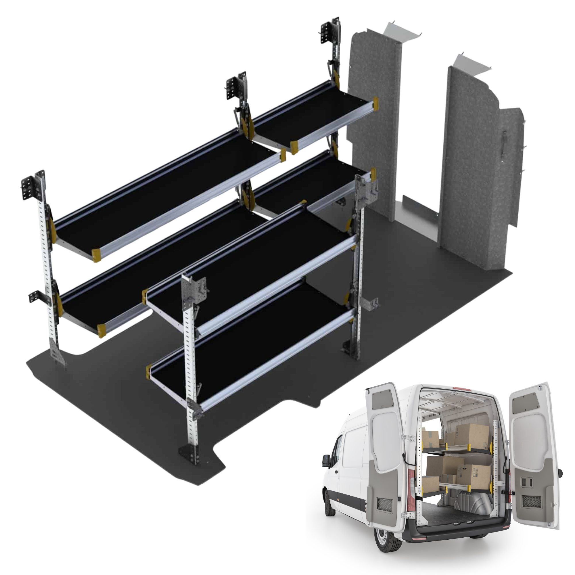 Delivery Van Shelving Package, RAM ProMaster, 159” WB – RPL-19