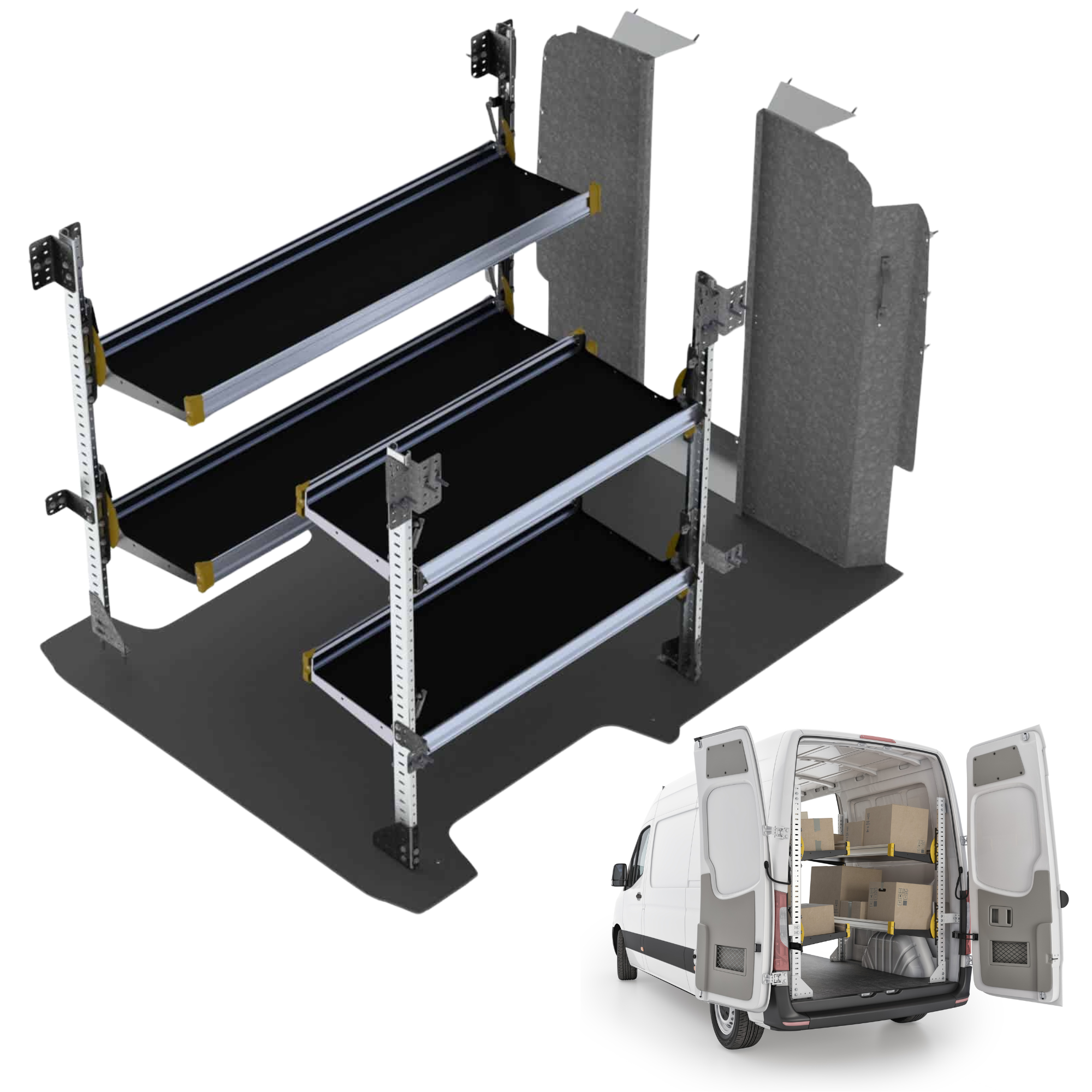 Delivery Van Shelving Package, RAM ProMaster, 118” / 136” WB – RPS-19