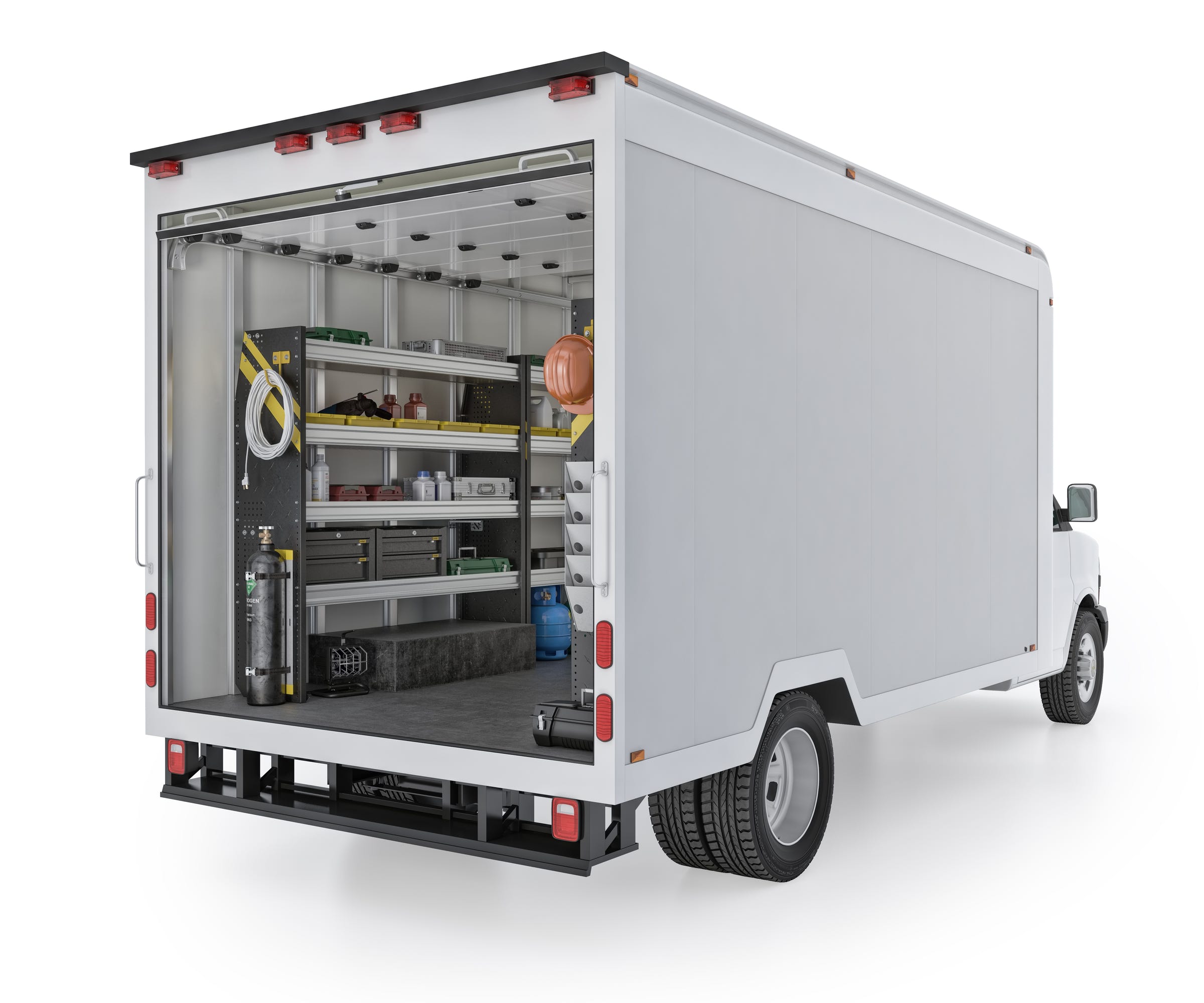 HVAC Van Shelving Package, 10′ Box Truck/Enclosed Trailer – BTS-12