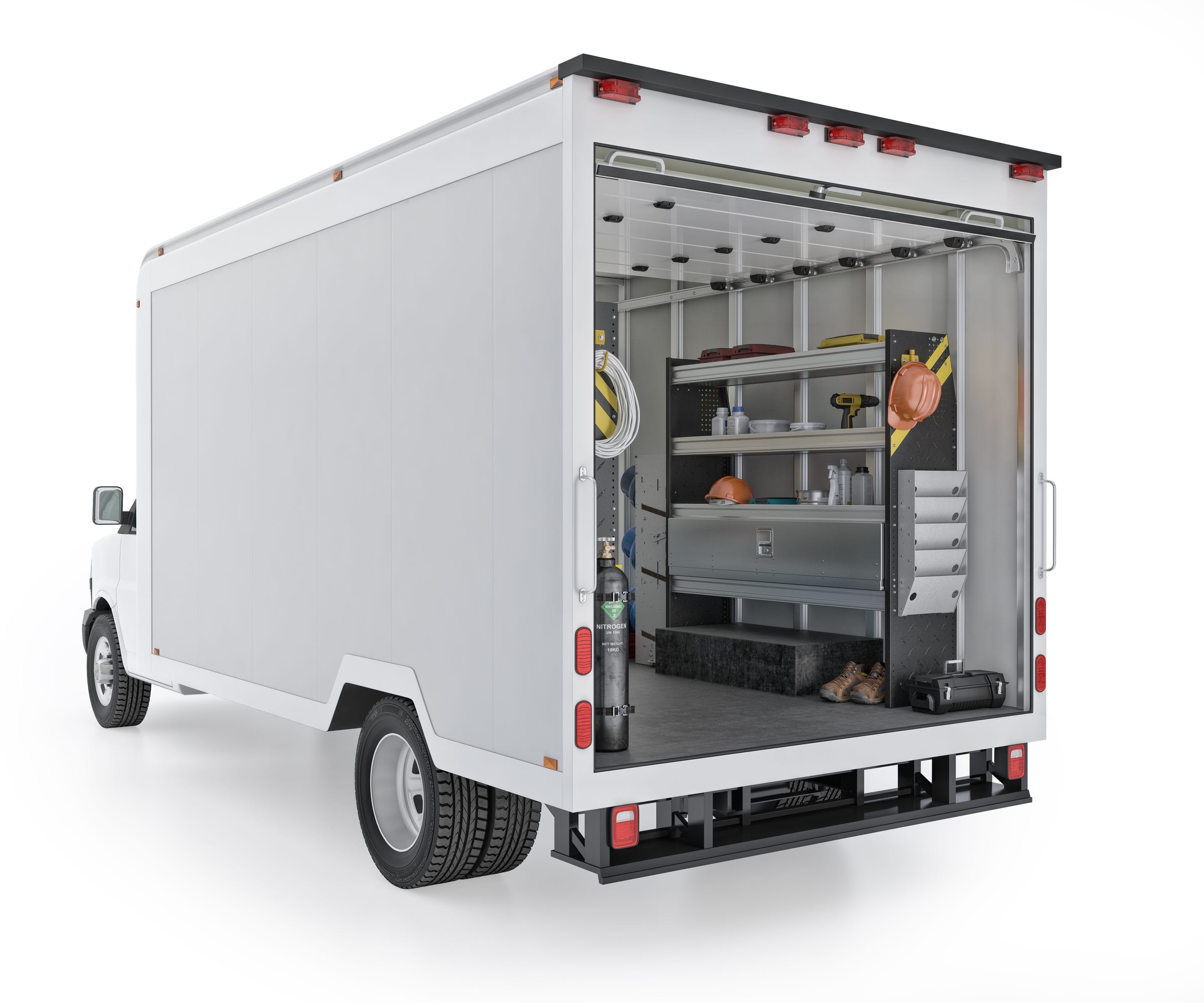 HVAC Van Shelving Package, 10′ Box Truck/Enclosed Trailer – BTS-12