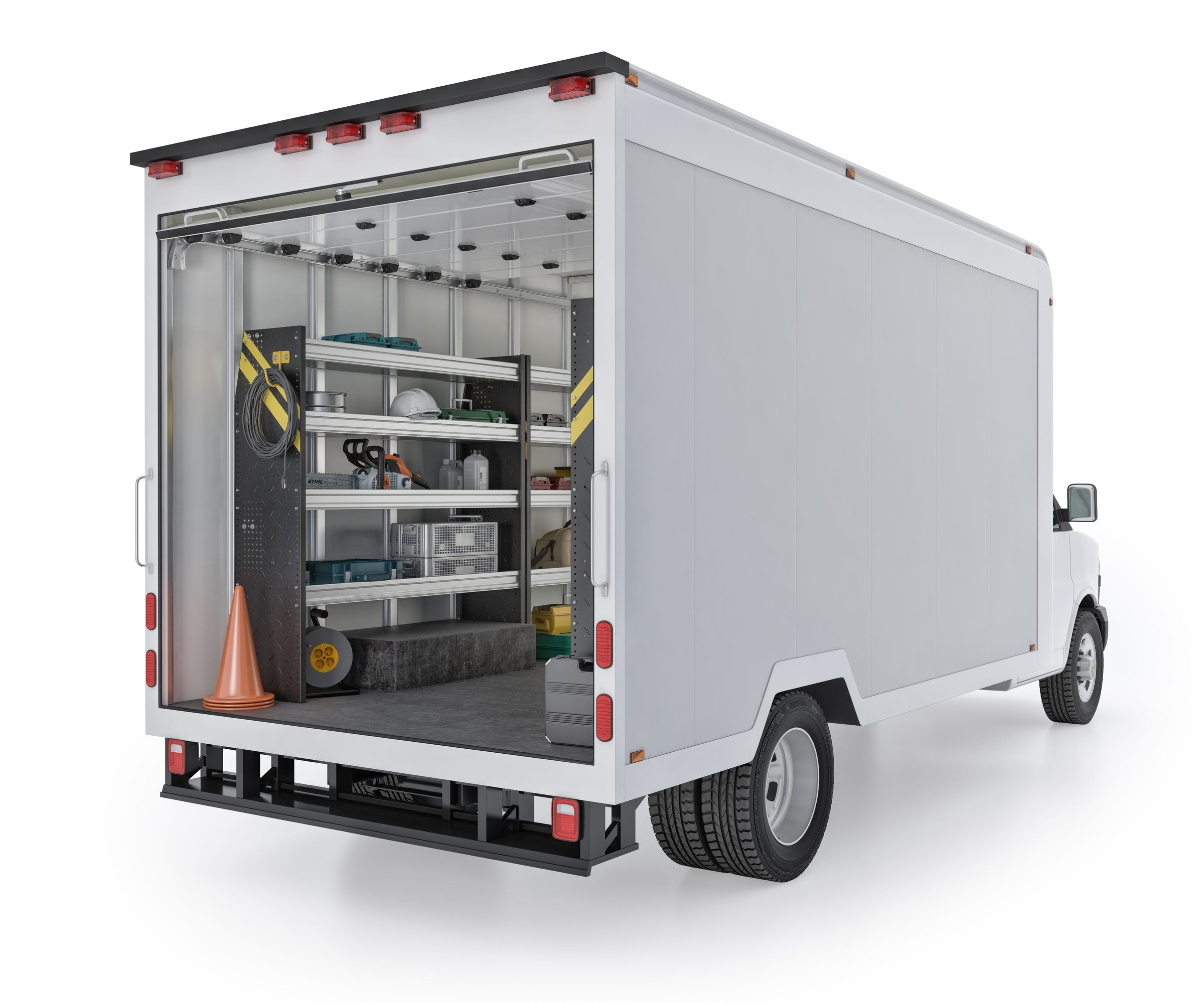 Contractor Van Shelving Package, 10′ Box Truck/Enclosed Trailer – BTS-10