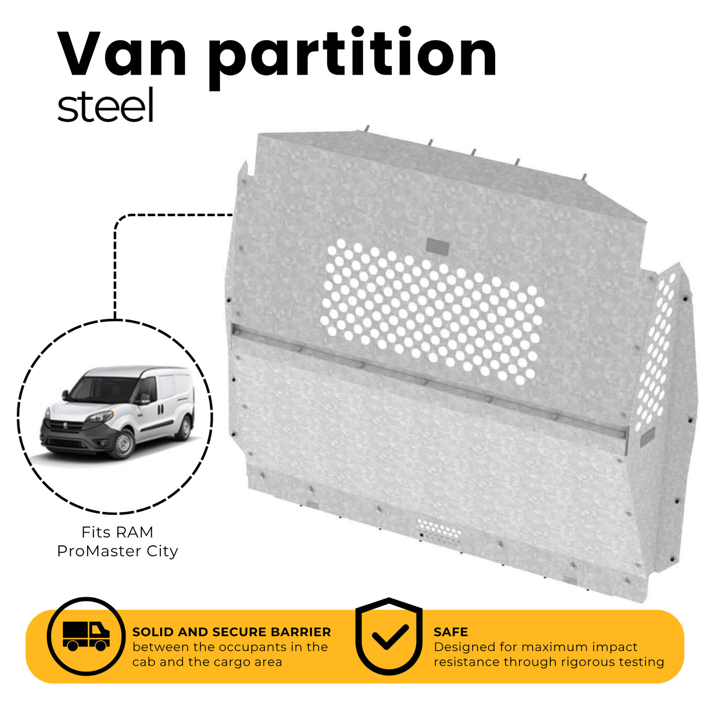 Van Partition, Contoured, Perf Window, Ram ProMaster City – C10-PC