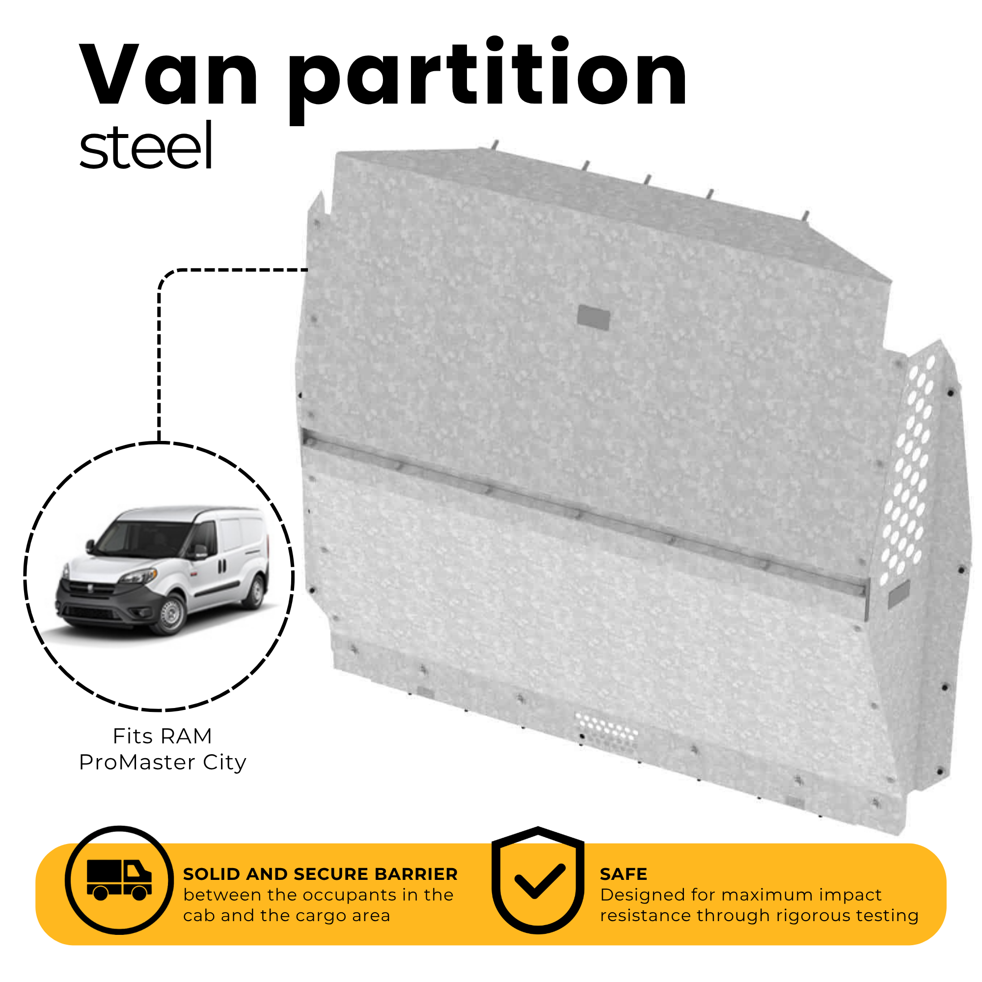 Van Partition, Contoured, Solid, Ram ProMaster City – C12-PC