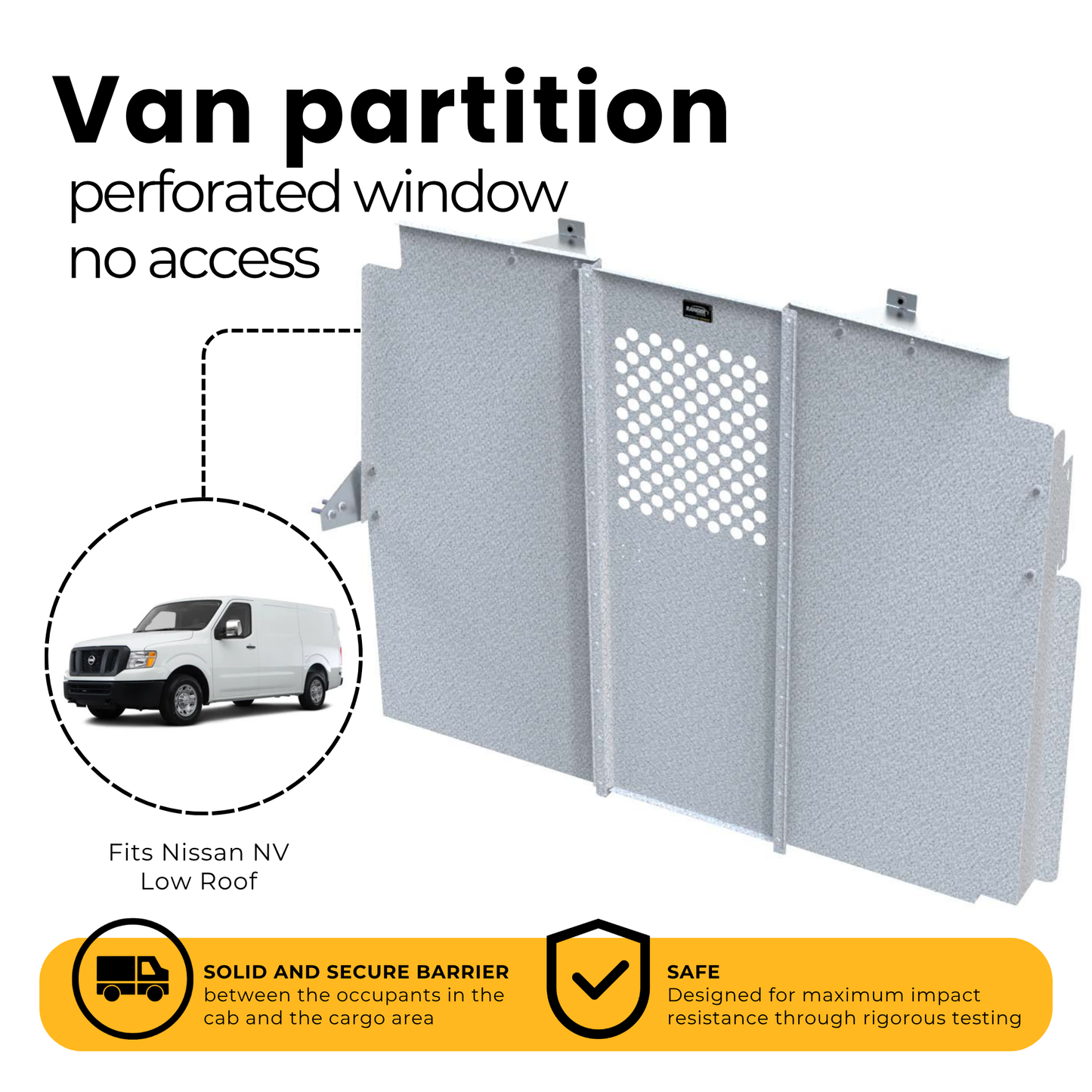 Van Partition, Straight, no access, Nissan NV LR – C20-NL