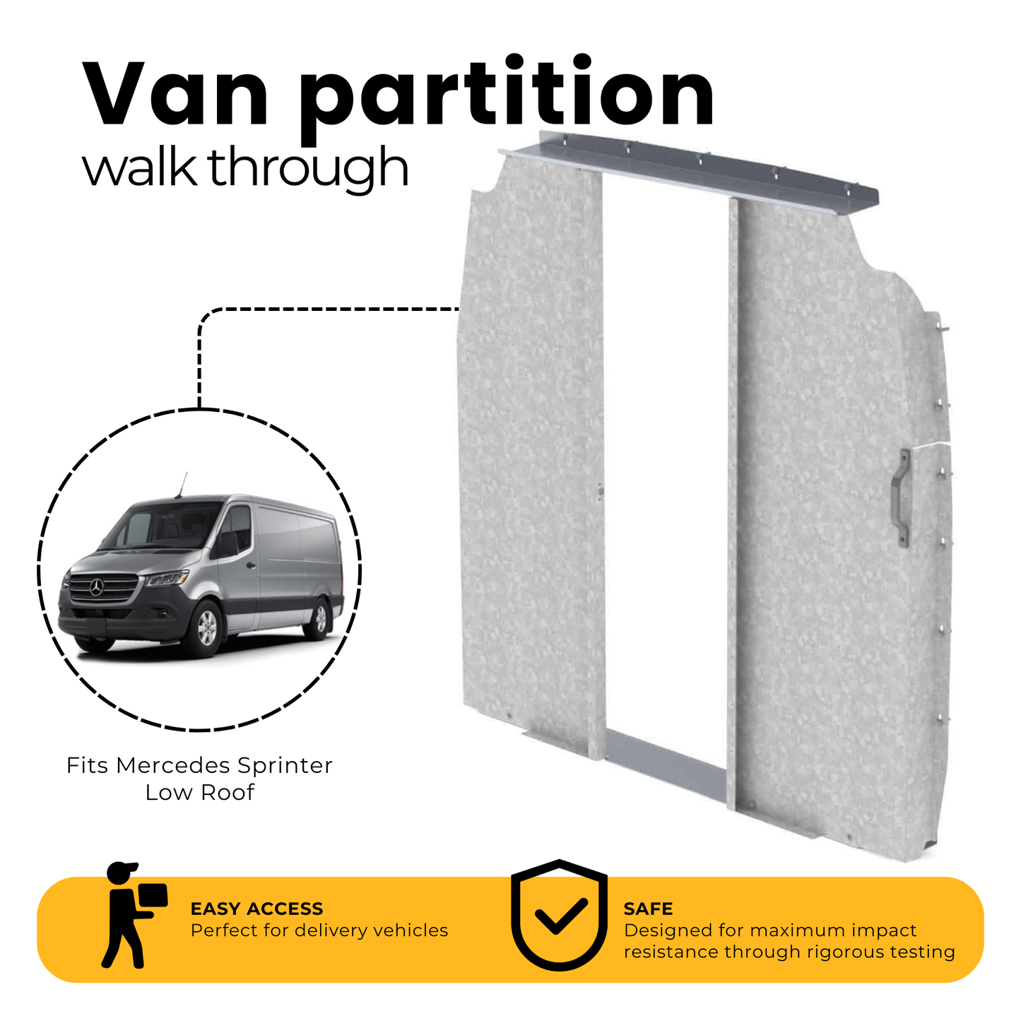 Van Partition, Walk Through, Mercedes Sprinter Low Roof – C24-DL