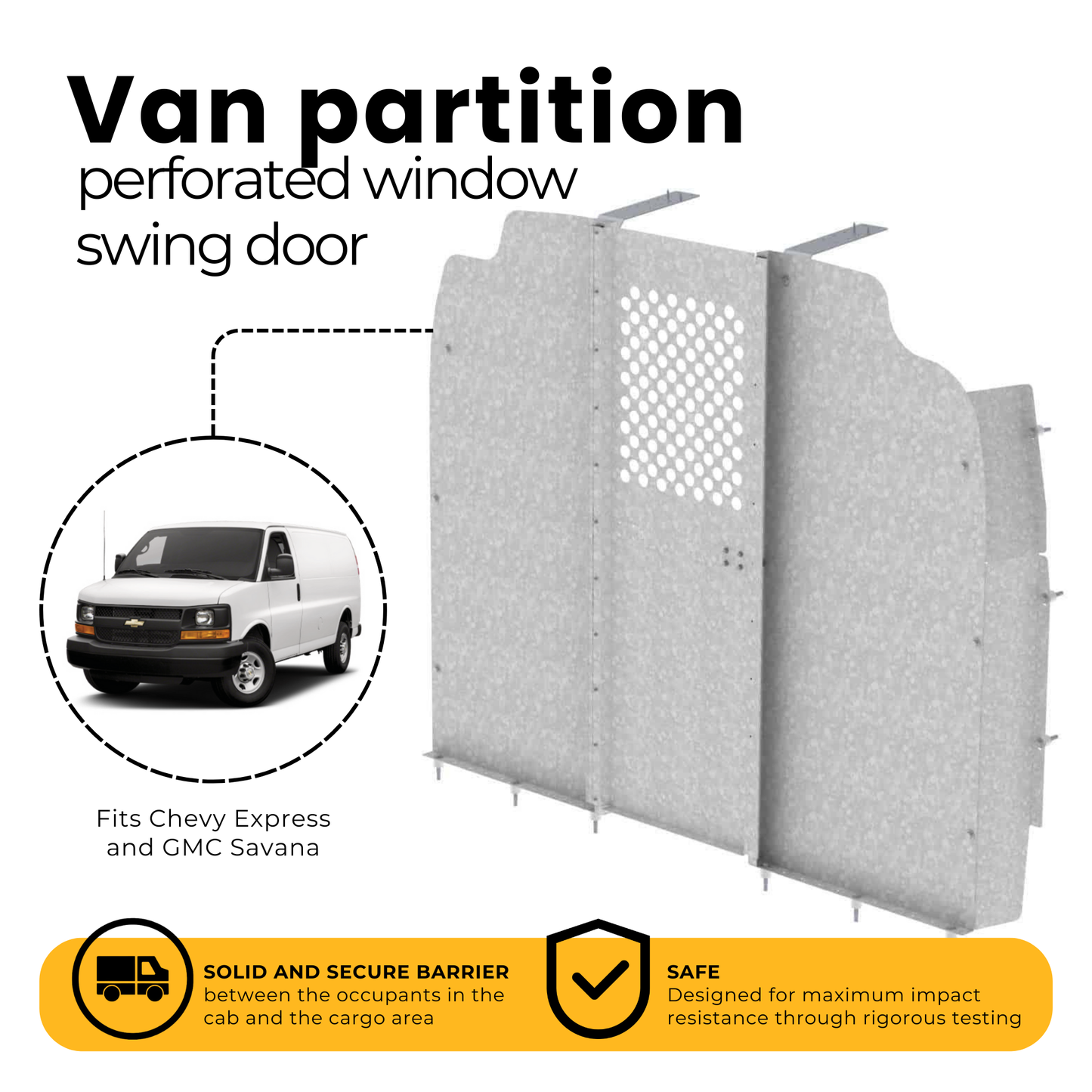 Van Partition, Swing Door, GMC Savana / Chevy Express – C30-GS