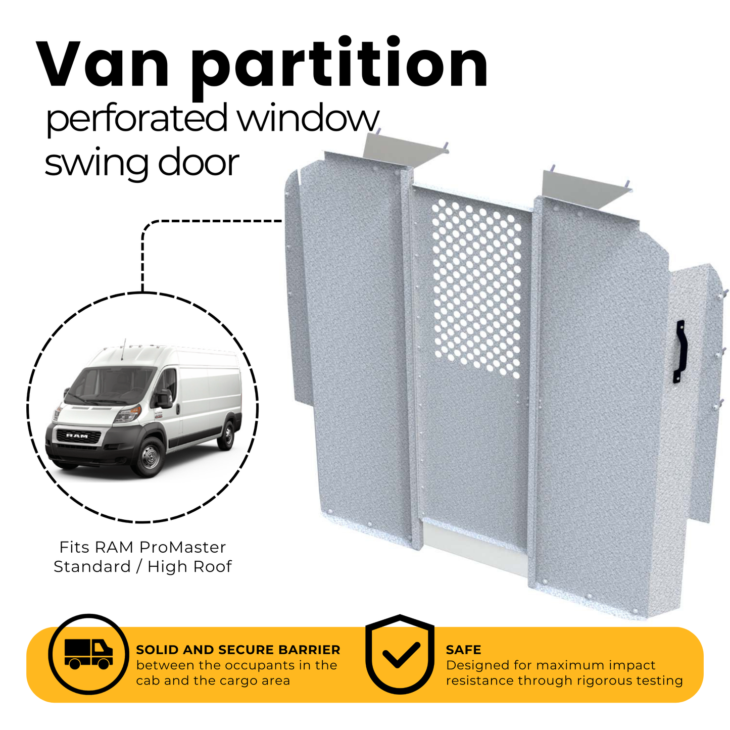 Van Partition, Swing Door, Ram ProMaster – C30-X