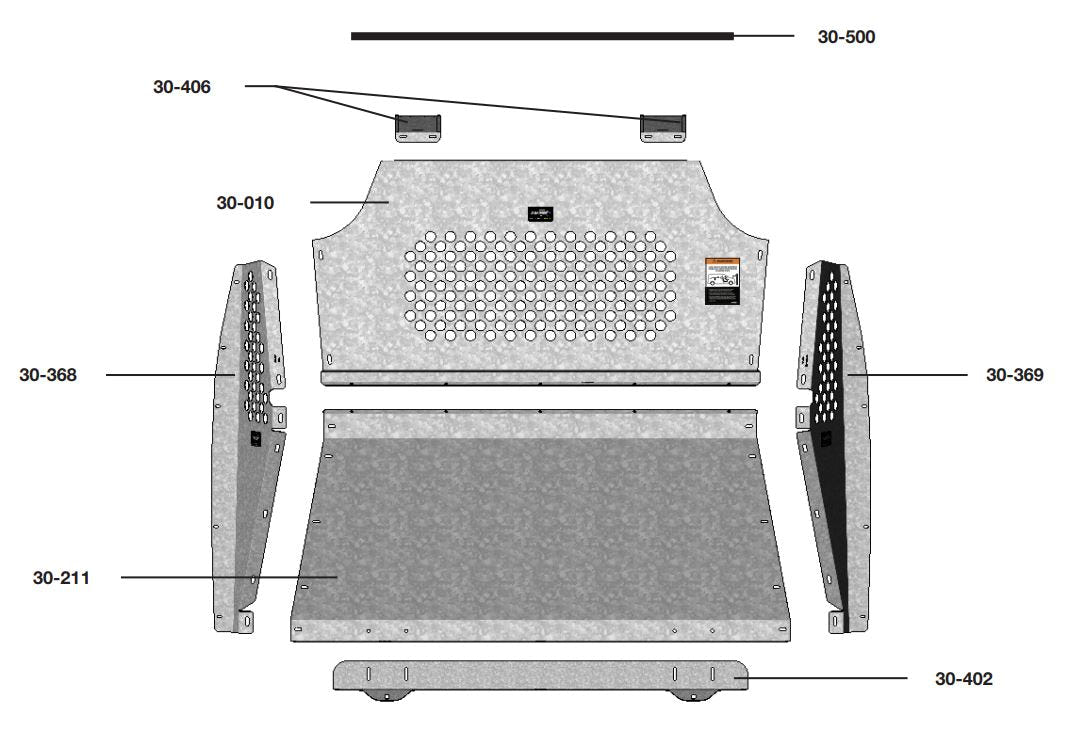 Transit Connect Partition, Contoured, Perf Window – C10-E