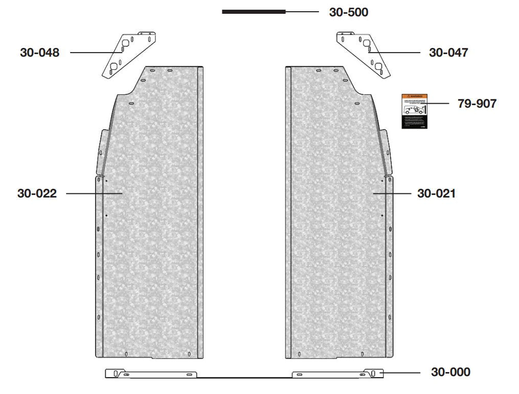 Straight Walk Through Van Partition, Steel, Ford Transit Medium Roof – C24-FTM