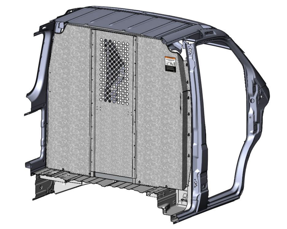 Mercedes Sprinter Van Partition, Steel, Straight, Perf Window, Low Roof – C20-DL