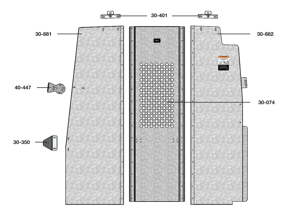 Van Partition, Straight, Nissan NV HR – C20-NH