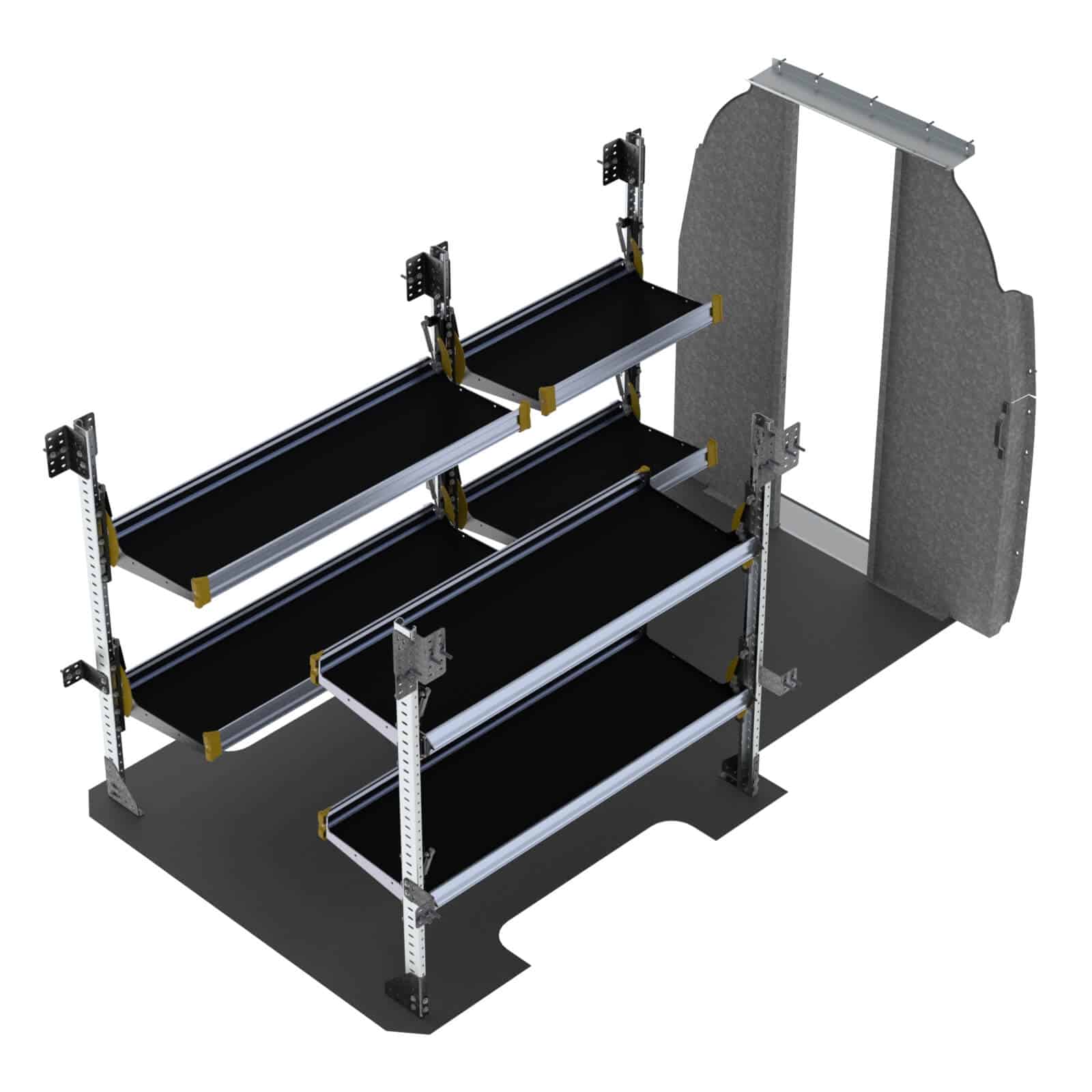 Delivery Van Shelving Package, Mercedes Sprinter High Roof, 144” WB – DHS-19