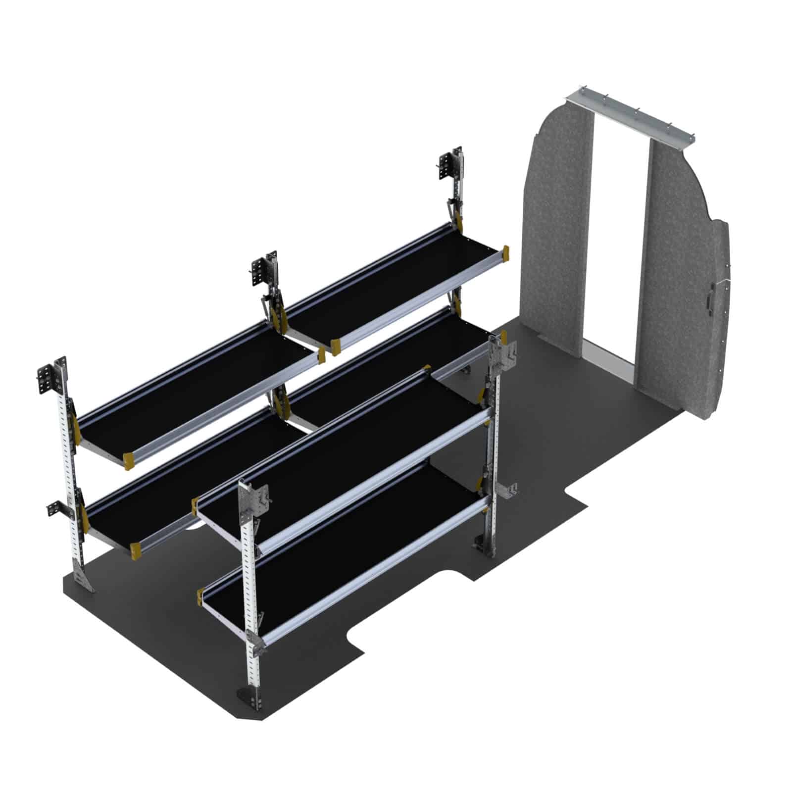 Delivery Van Shelving Package, Mercedes Sprinter High Roof, 170”, 170” Ext. WB – DHL-19