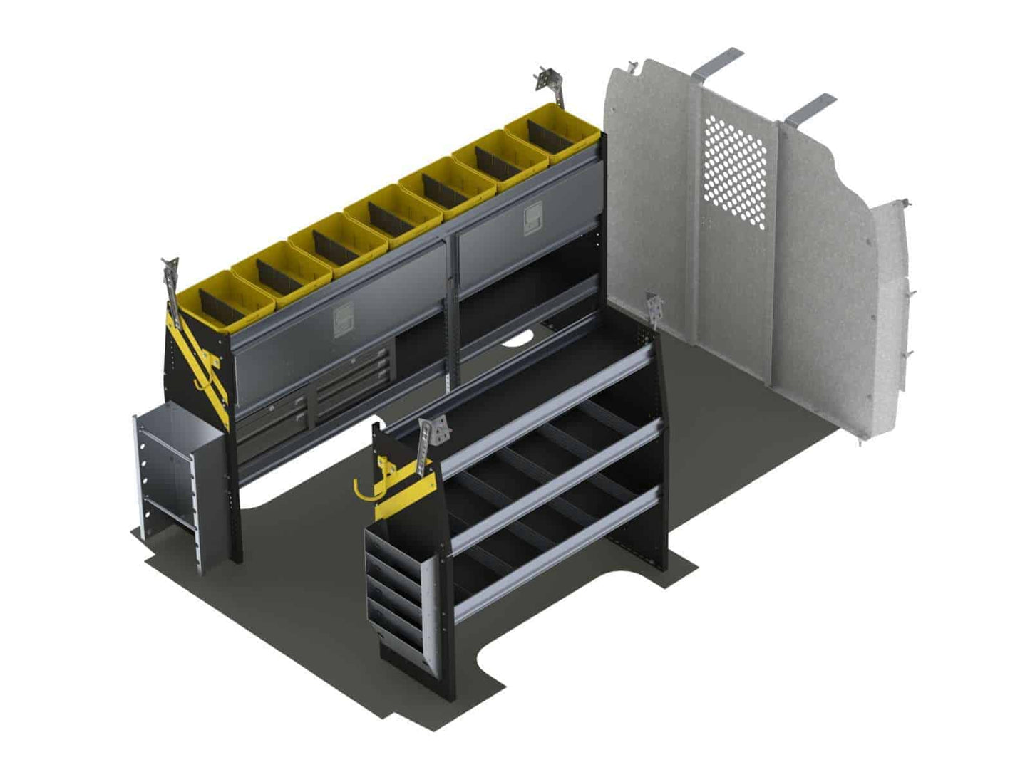 Electrician Van Shelving Package, Chevrolet Express, 135” WB – GSR-11