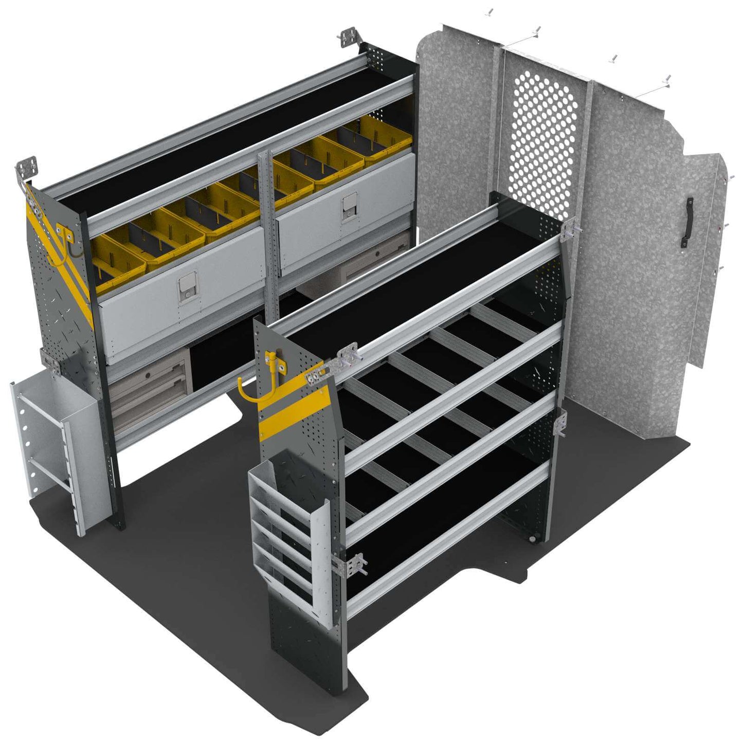 Electrician Van Shelving Package, RAM ProMaster, 118″ / 136″ WB – RPS-11
