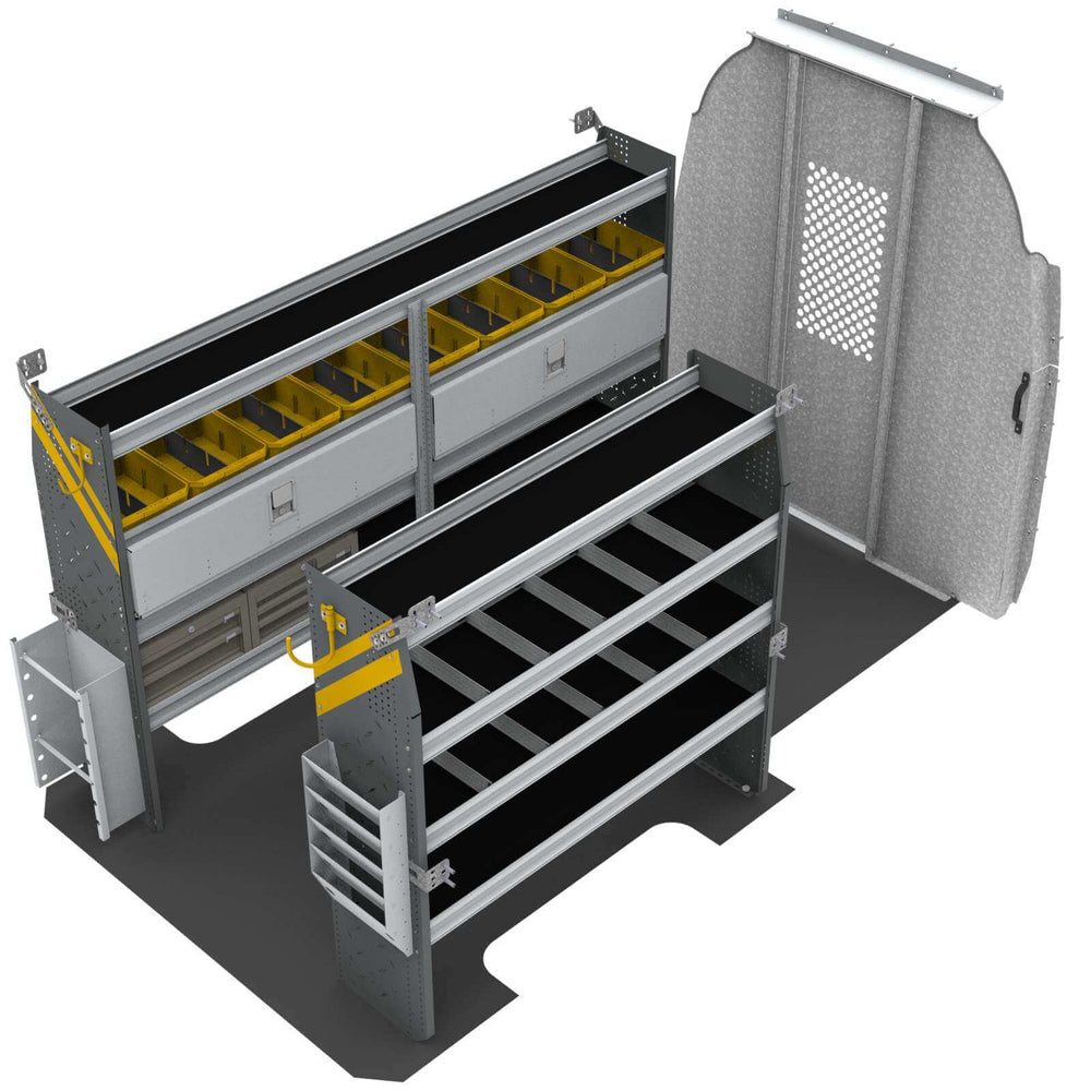 Electrician Van Shelving Package, Mercedes Sprinter, 144” WB – DHS-11