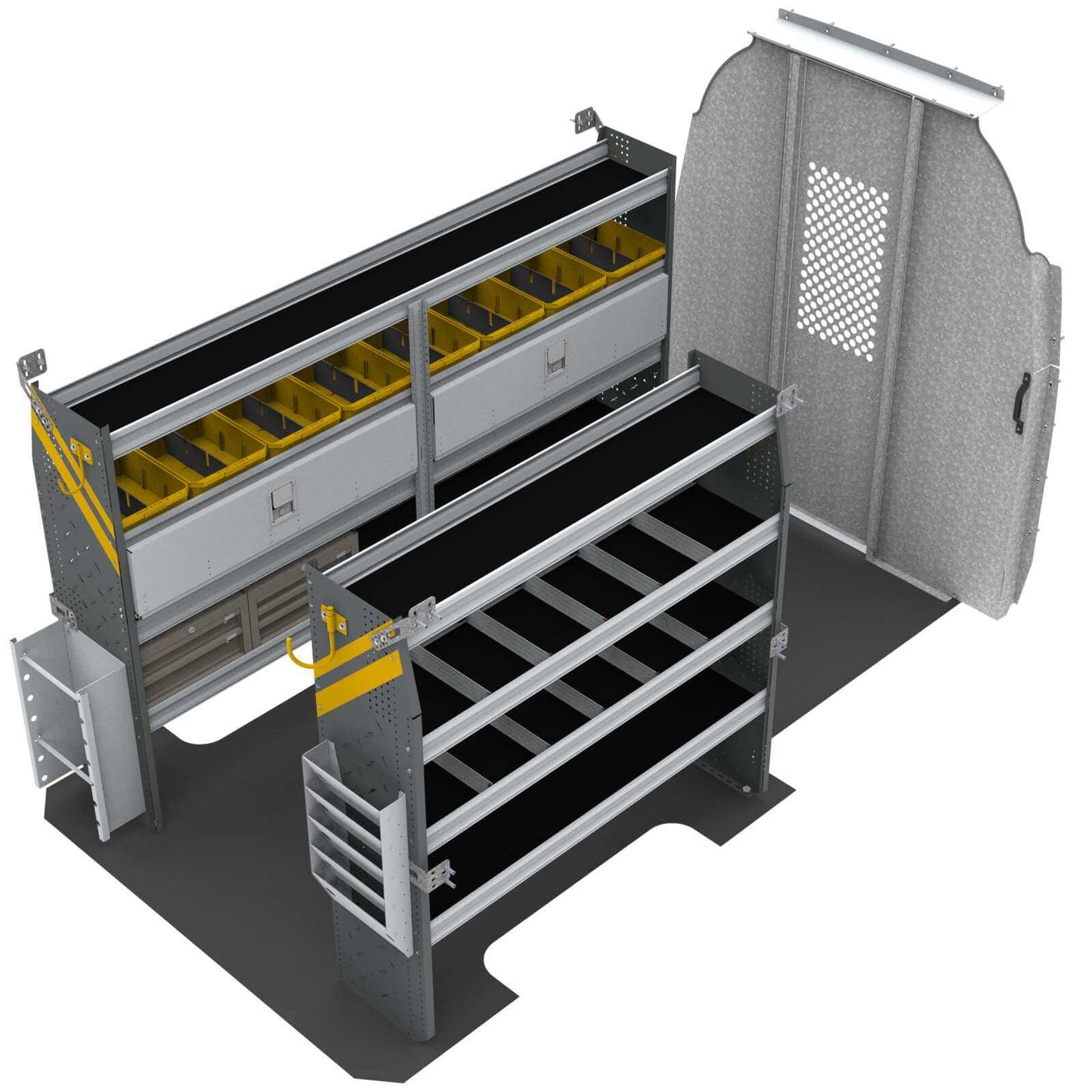 Electrician Van Shelving Package, Mercedes Sprinter, 144” WB – DHS-11