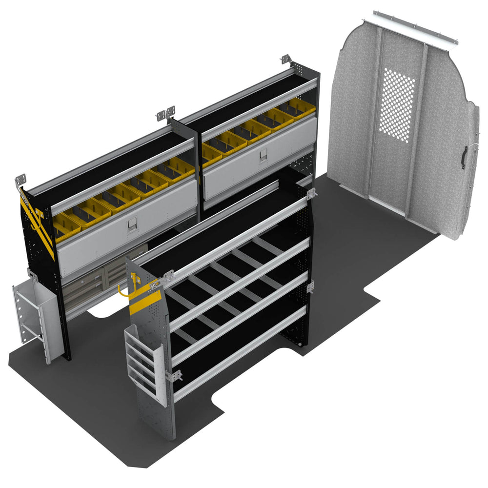 Electrician Van Shelving Package, Mercedes Sprinter, 170” WB – DHL-11