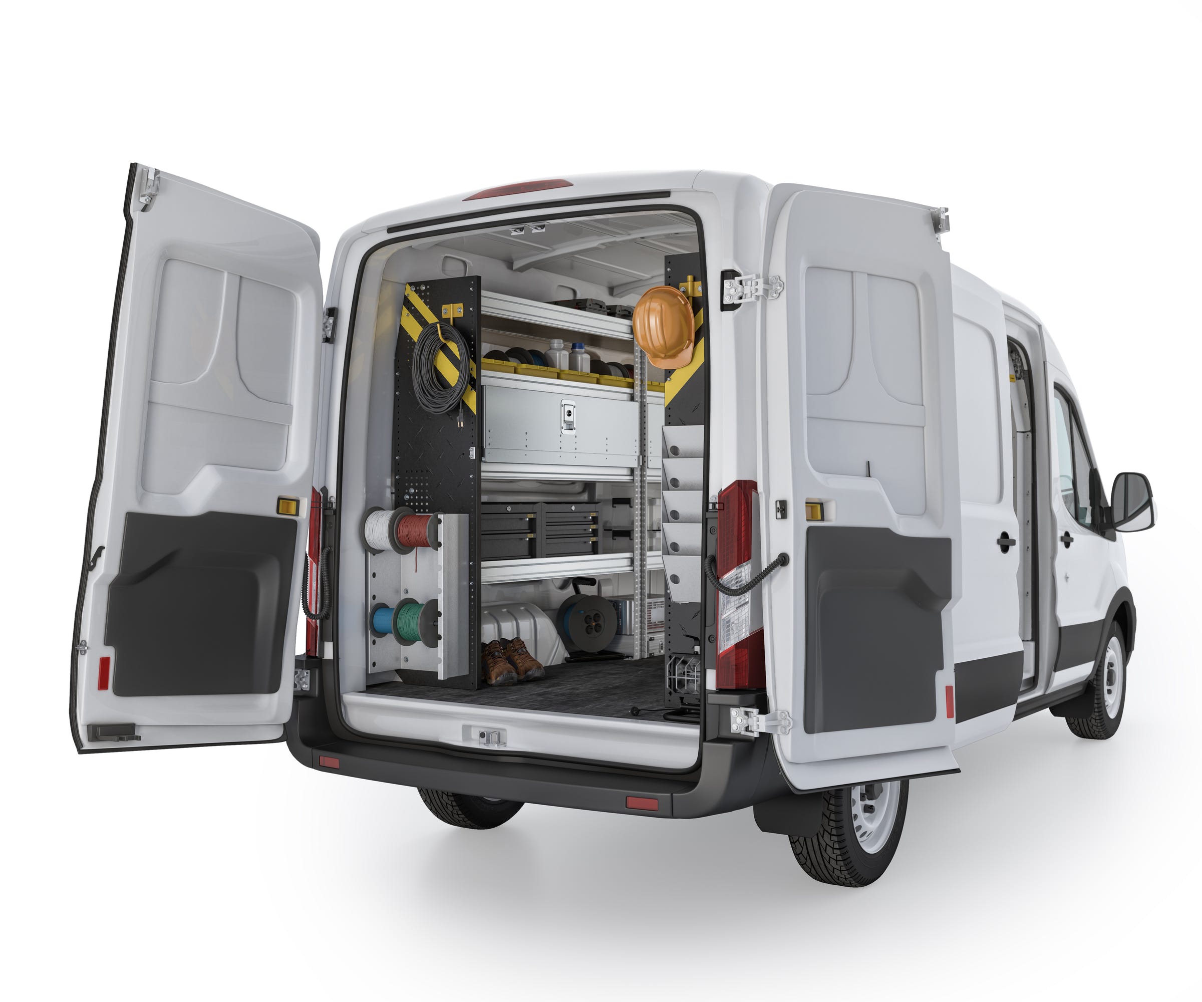 Electrician Van Shelving Package, Ford Transit Low Roof – FTL-11