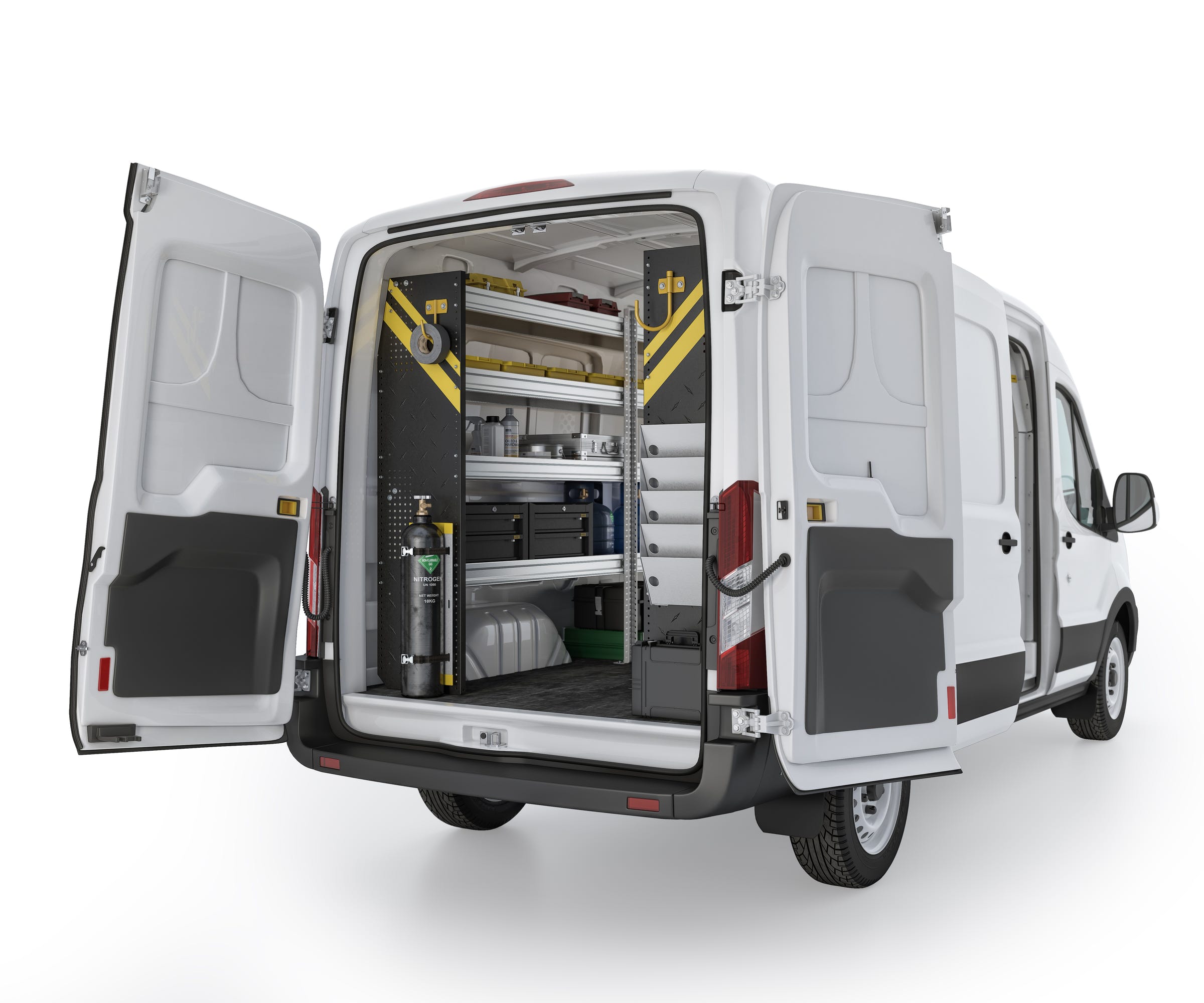 HVAC Van Shelving Package, Ford Transit High Roof – FTH-12
