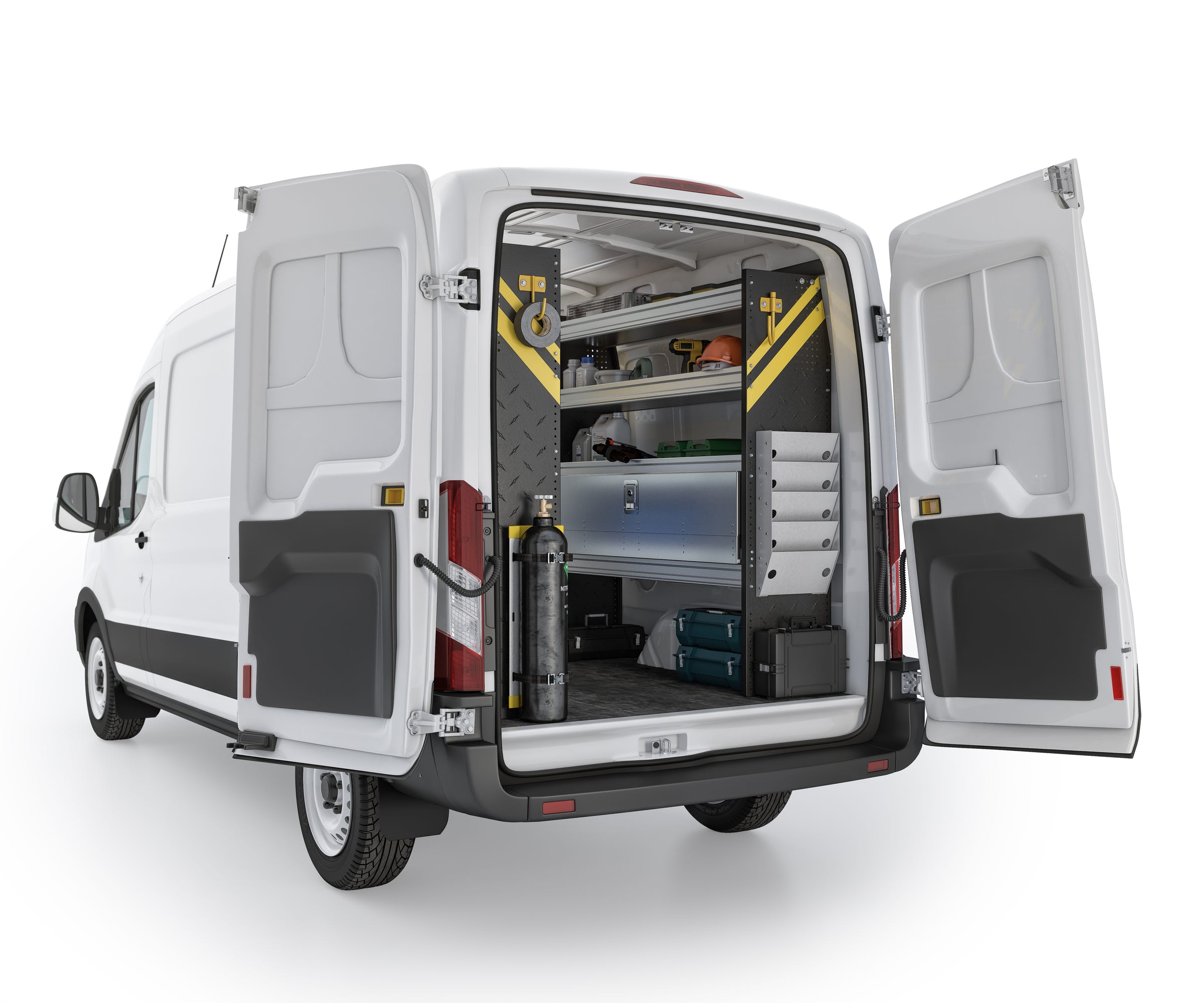 HVAC Van Shelving Package, Ford Transit High Roof – FTH-12
