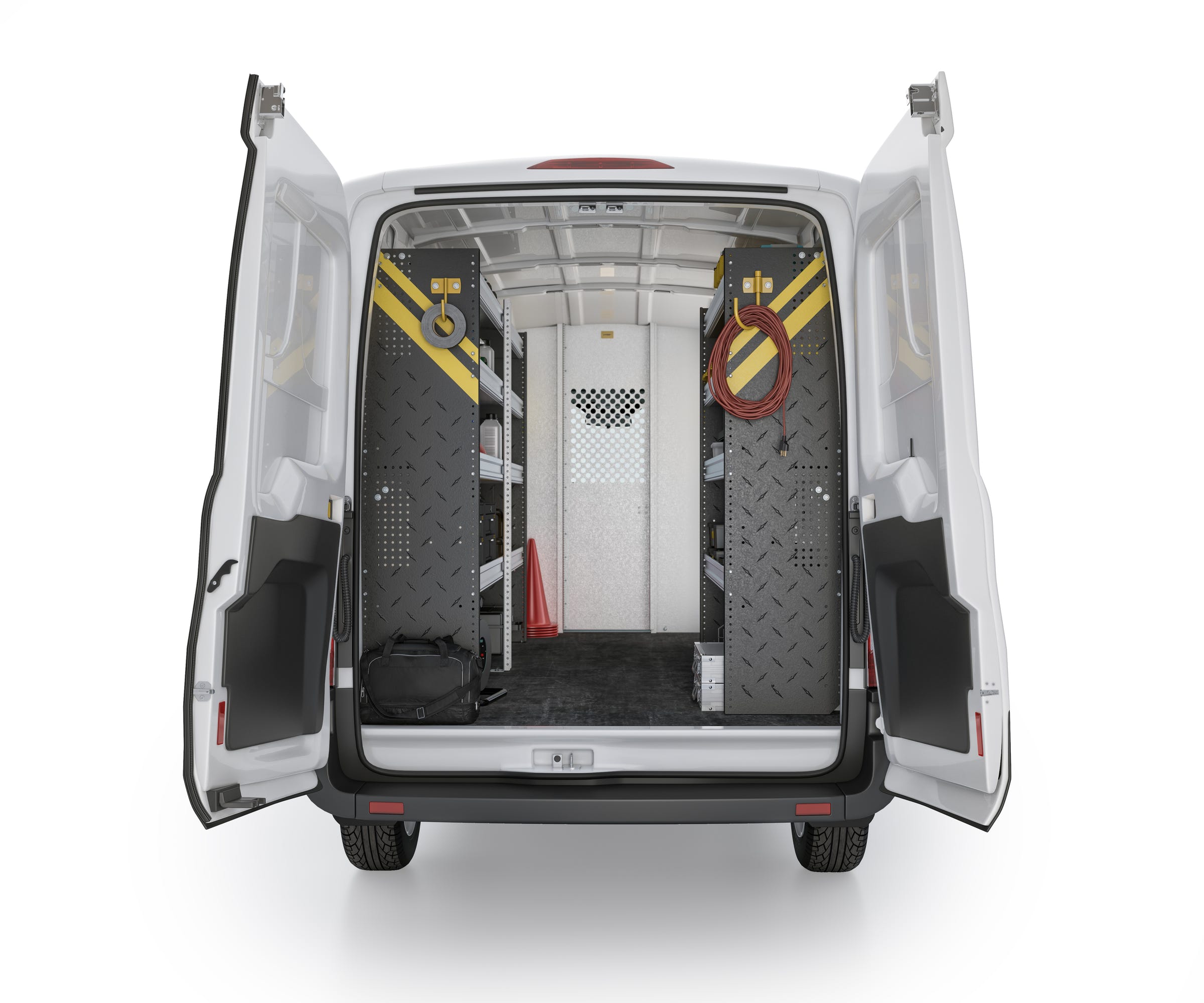 Mobile Service & Plumbing Van Shelving Package, Ford Transit High Roof – FTH-16