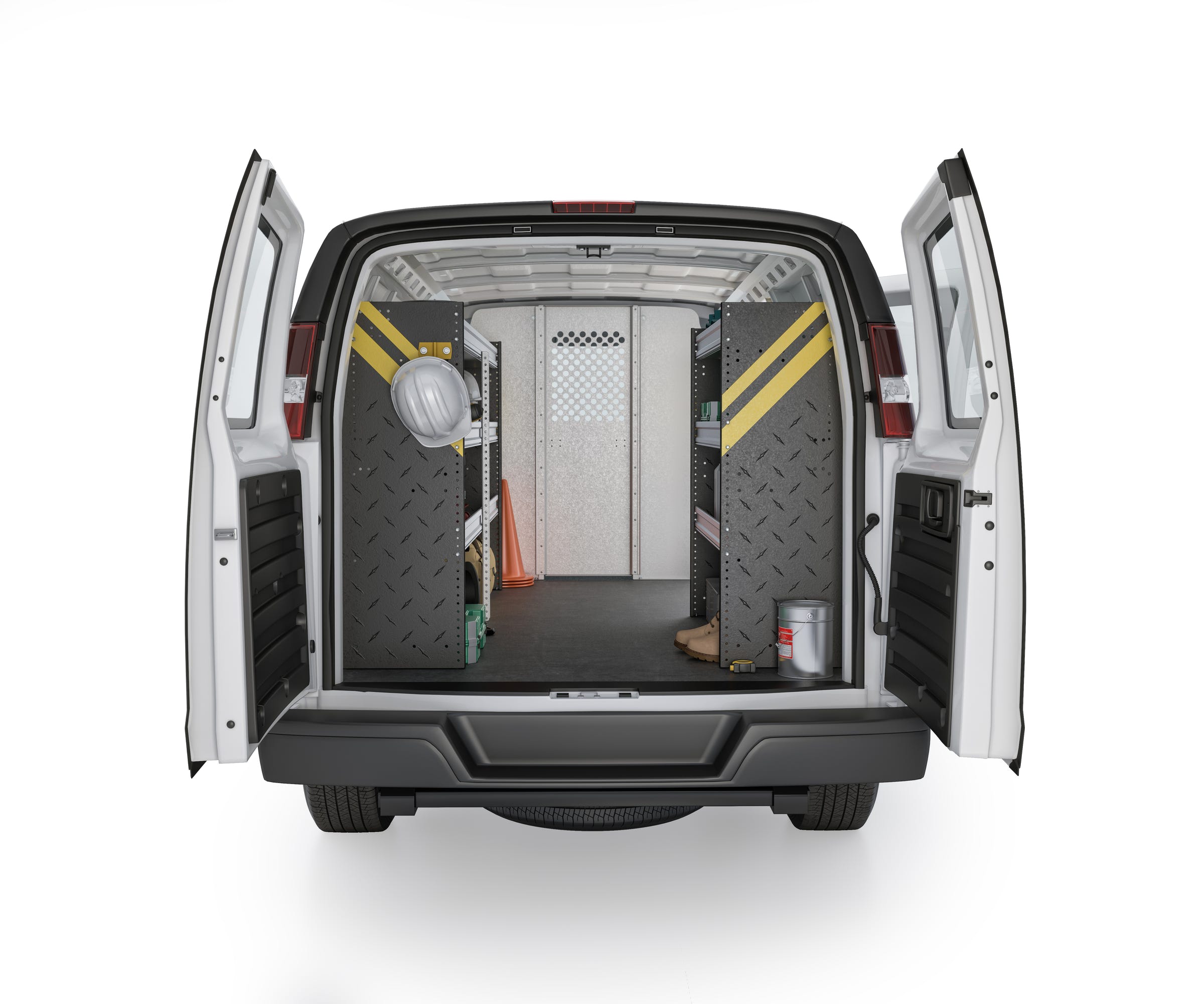 Contractor Van Shelving Package, Chevrolet Express, 135” WB – GSR-10