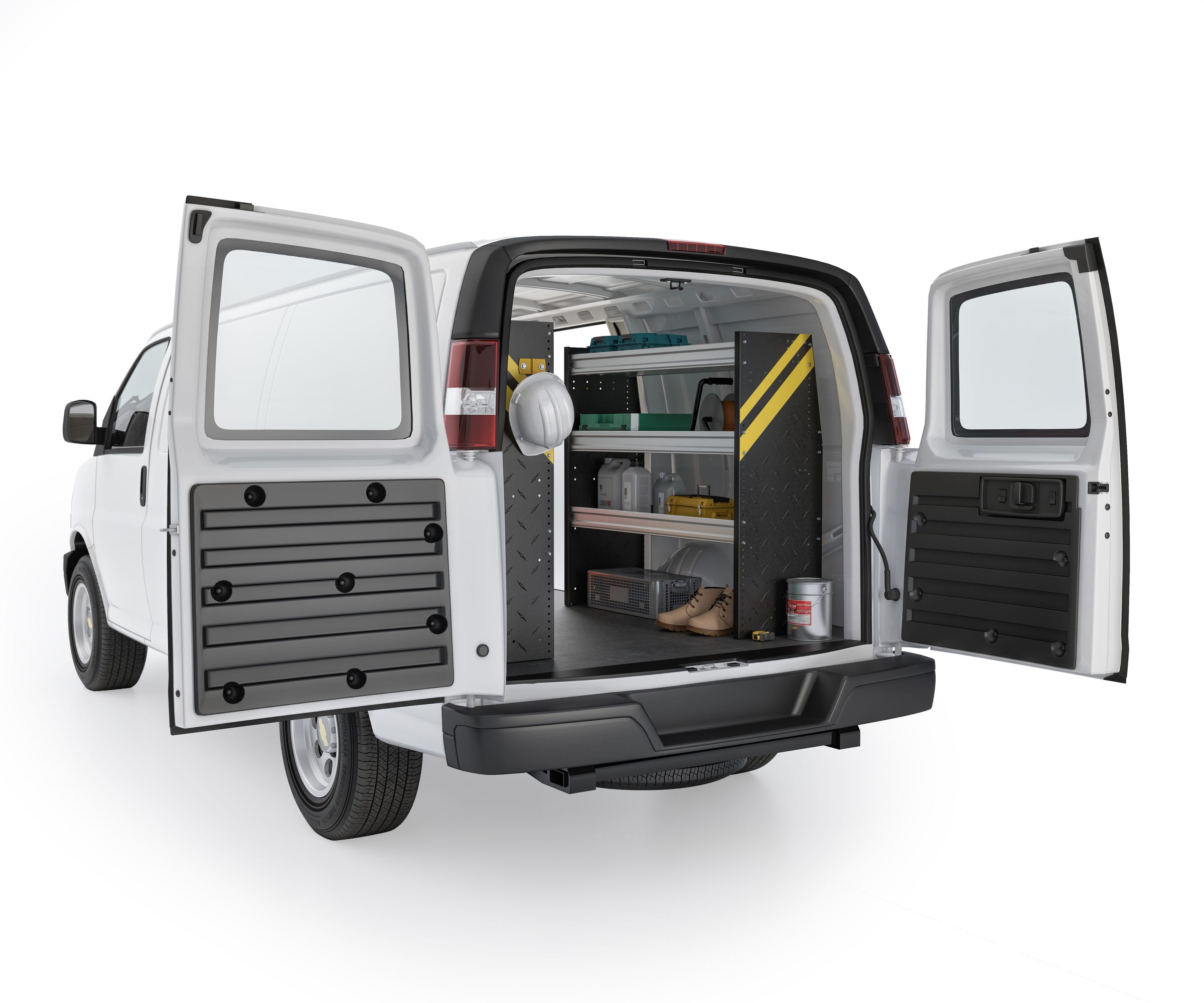 Contractor Van Shelving Package, Chevrolet Express, 135” WB – GSR-10