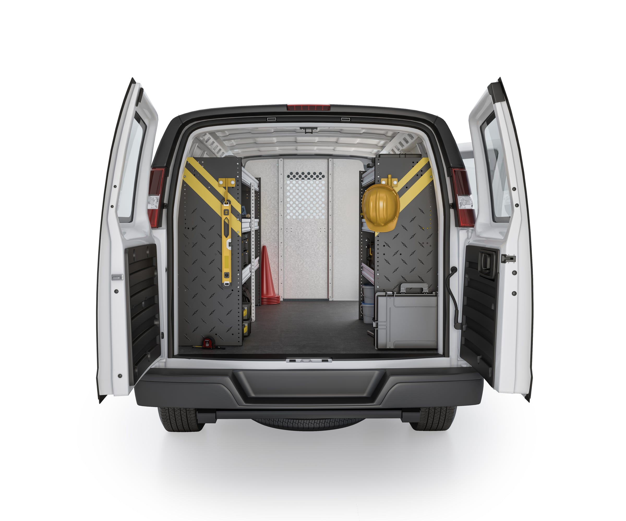 Mobile Service & Plumbing Van Shelving Package, Chevrolet Express, 135” WB – GSR-16