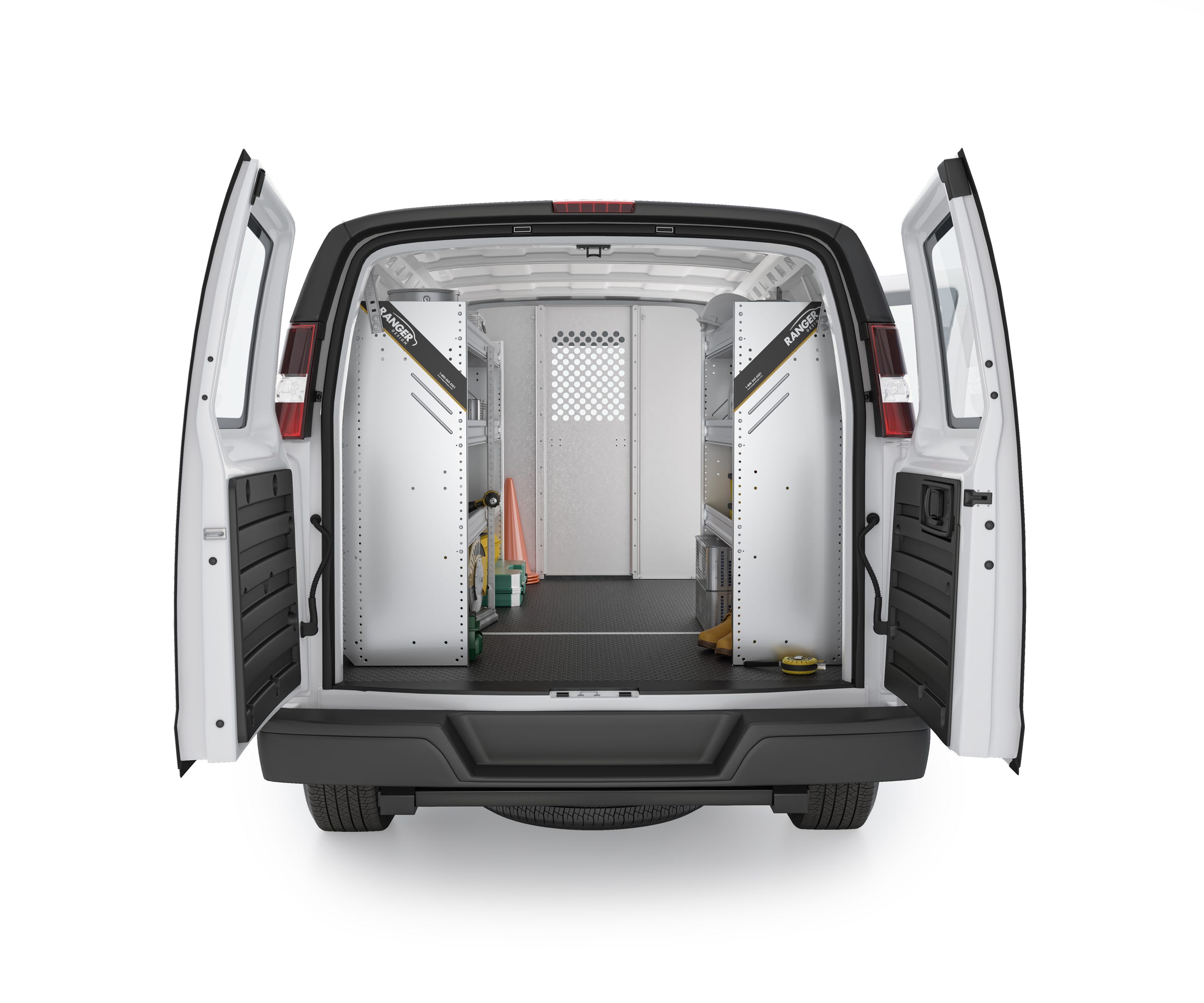 Aluminum Van Shelving Package, Chevrolet Express, 135” WB – GSR-27