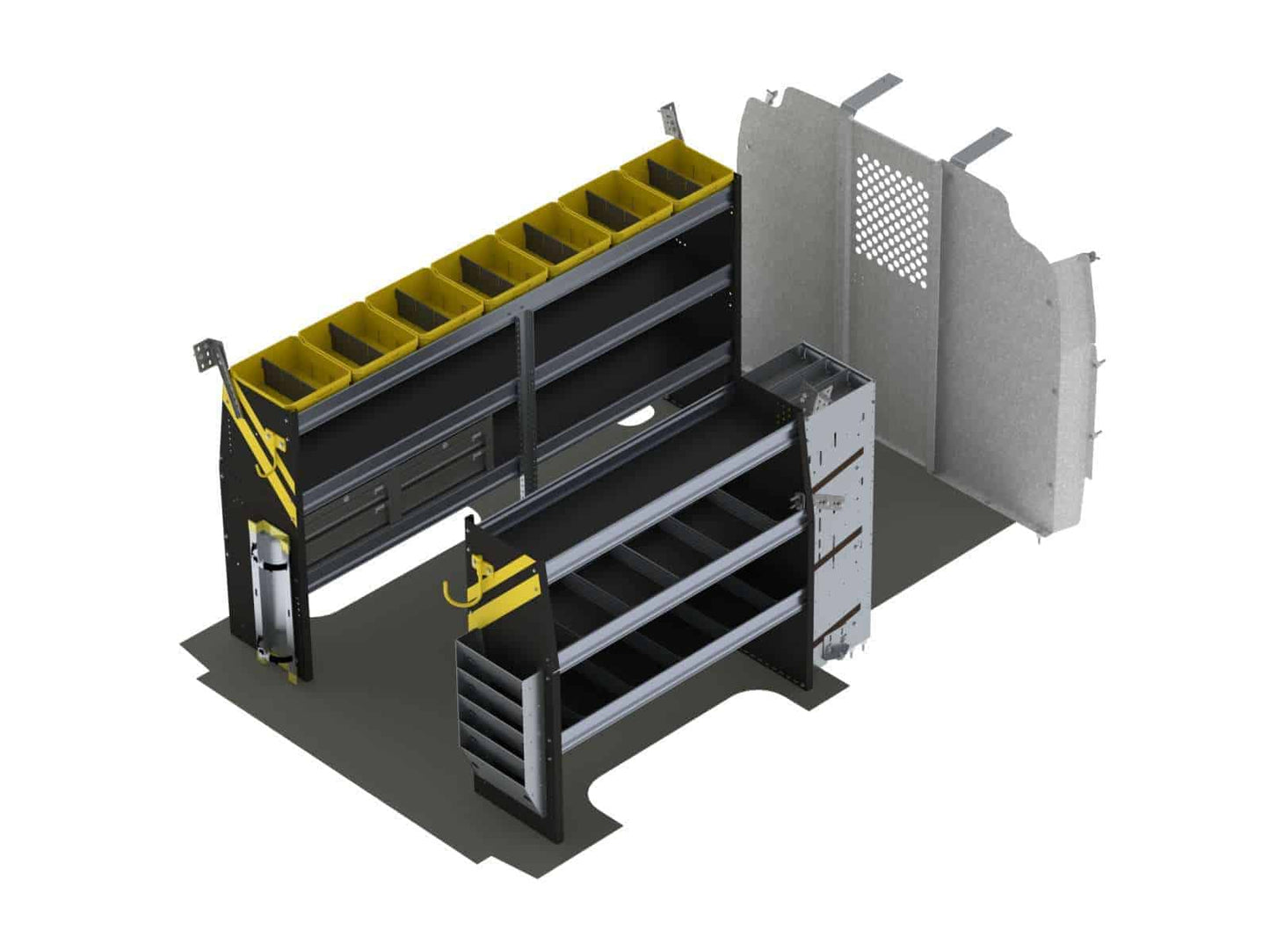 HVAC Van Shelving Package, Chevrolet Express, 135” WB – GSR-12