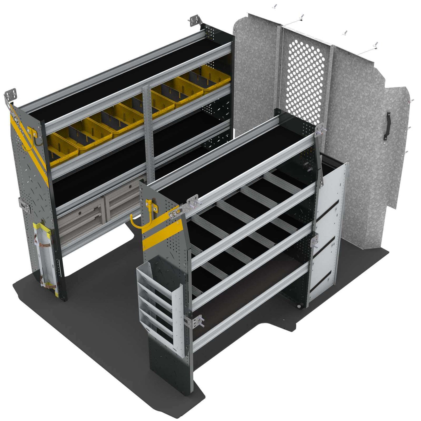 HVAC Van Shelving Package, RAM ProMaster, 118” / 136” WB – RPS-12
