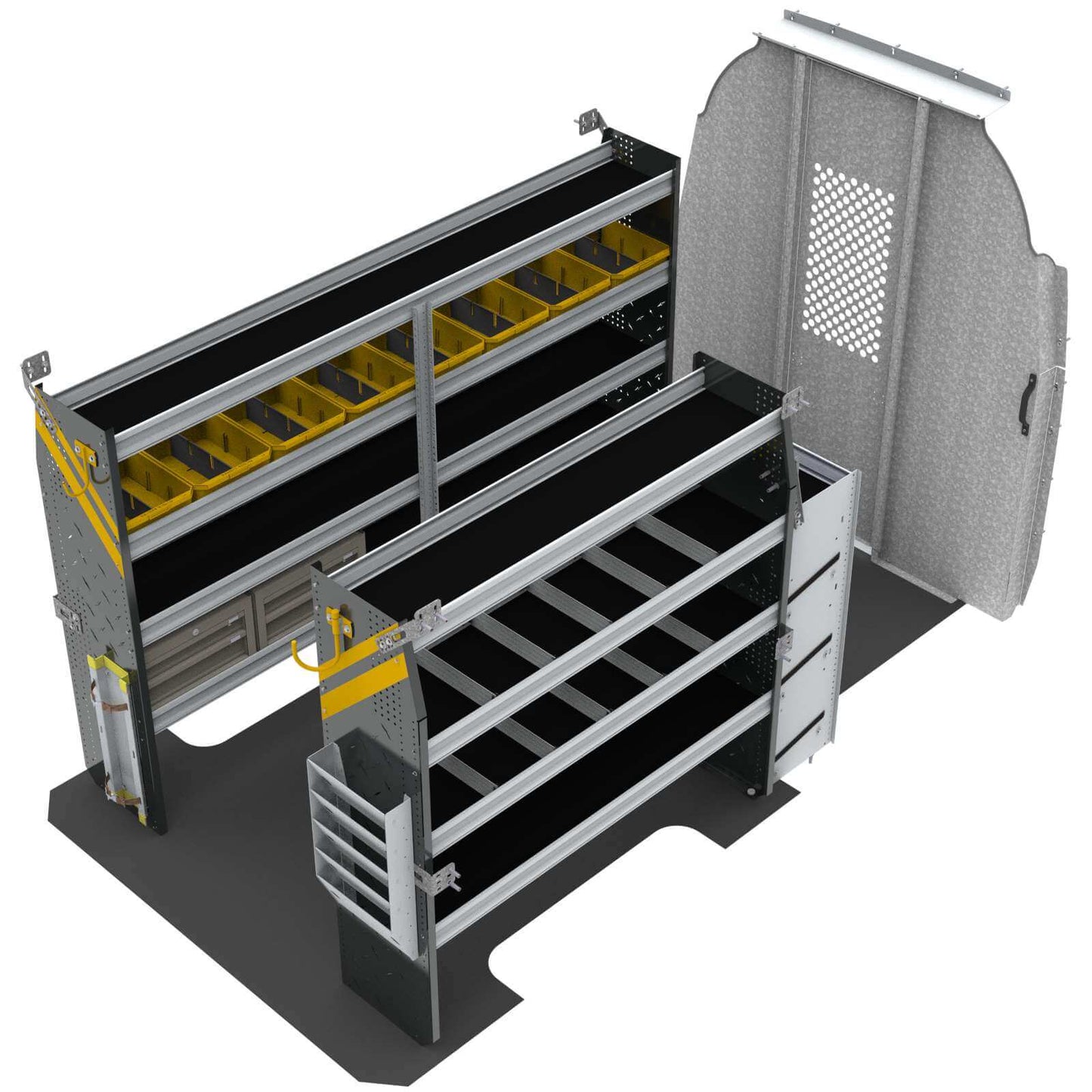 HVAC Van Shelving Package, Mercedes Sprinter, 144″ WB – DHS-12