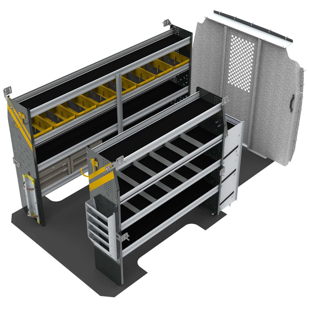 HVAC Van Shelving Package, Mercedes Sprinter, 144″ WB – DLS-12