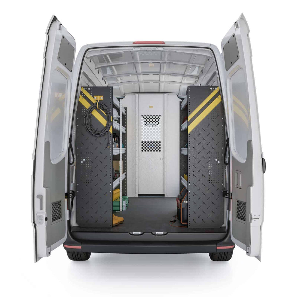 
                      
                        Contractor Van Shelving Package, Mercedes Sprinter, 144” WB – DHS-10
                      
                    