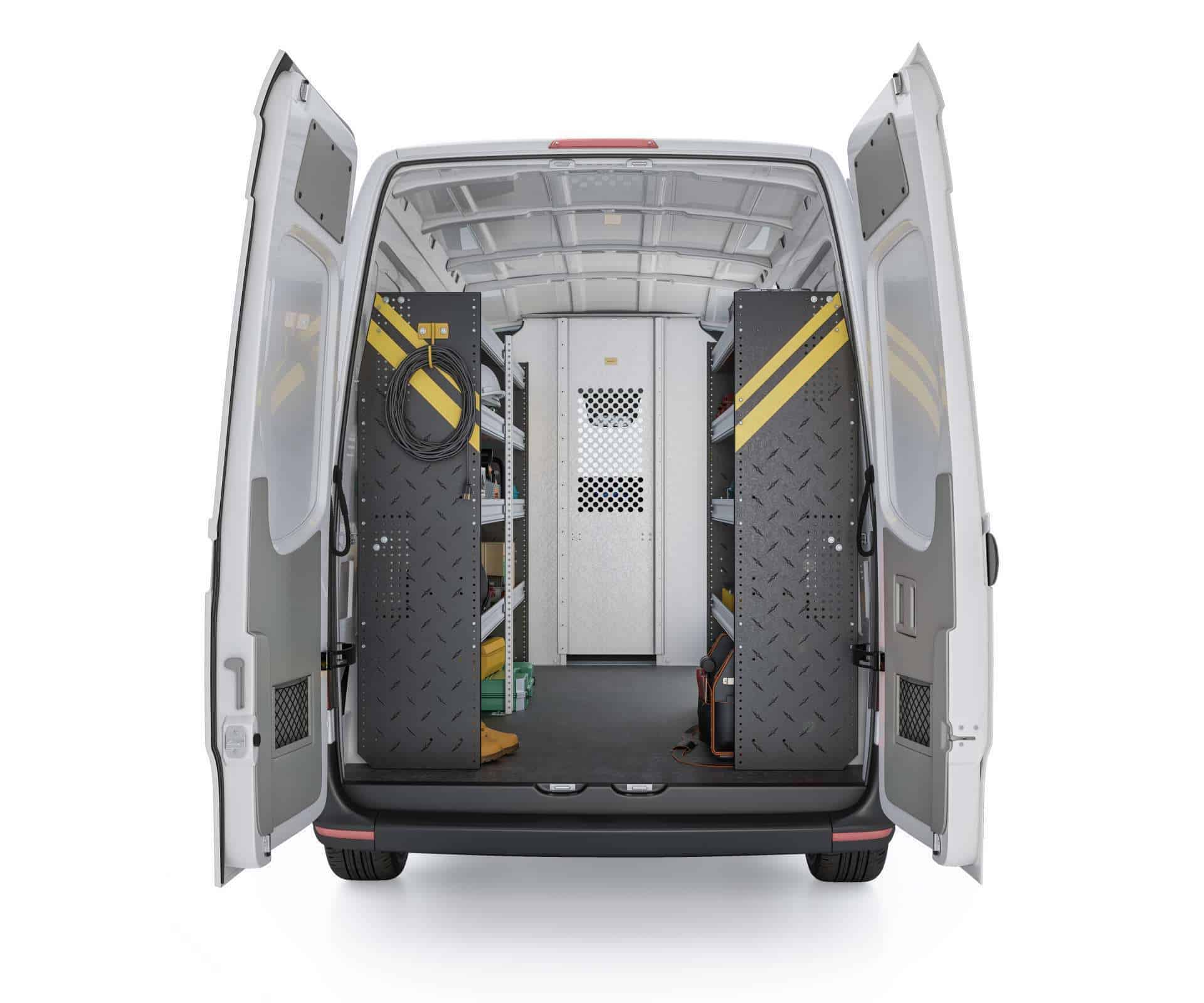 Contractor Van Shelving Package, Mercedes Sprinter High Roof, 144” WB – DHS-10