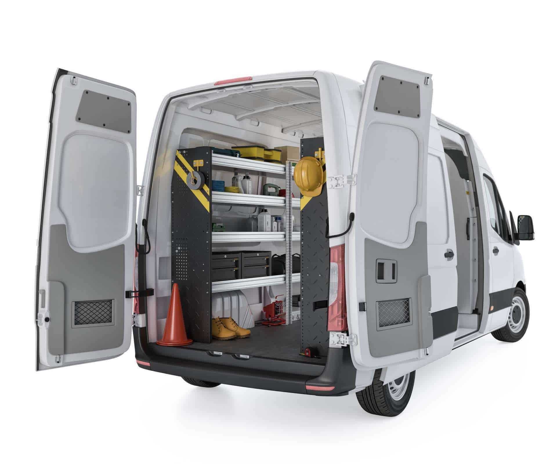 Mobile Service & Plumbing Van Shelving Package, Mercedes Sprinter, 144” WB – DHS-16