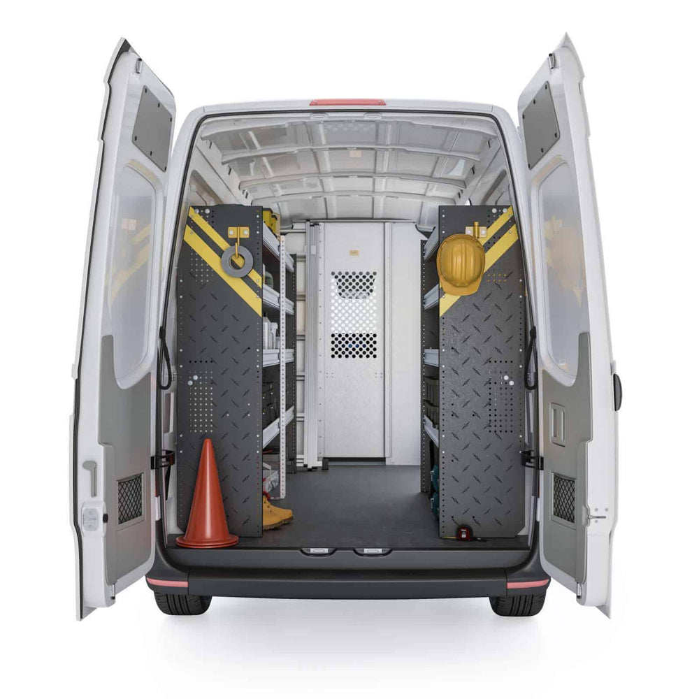 
                      
                        Mobile Service & Plumbing Van Shelving Package, Mercedes Sprinter, 144” WB – DHS-16
                      
                    