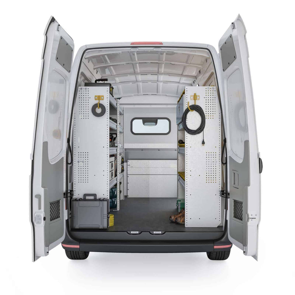 
                      
                        Aluminum Van Shelving Package, Mercedes Sprinter, 144” WB – DHS-27
                      
                    