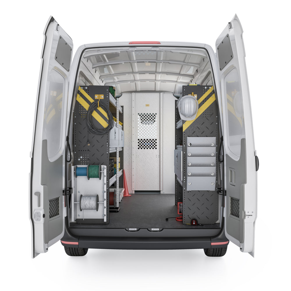 
                      
                        Electrician Van Shelving Package, Mercedes Sprinter, 144” WB – DLS-11
                      
                    