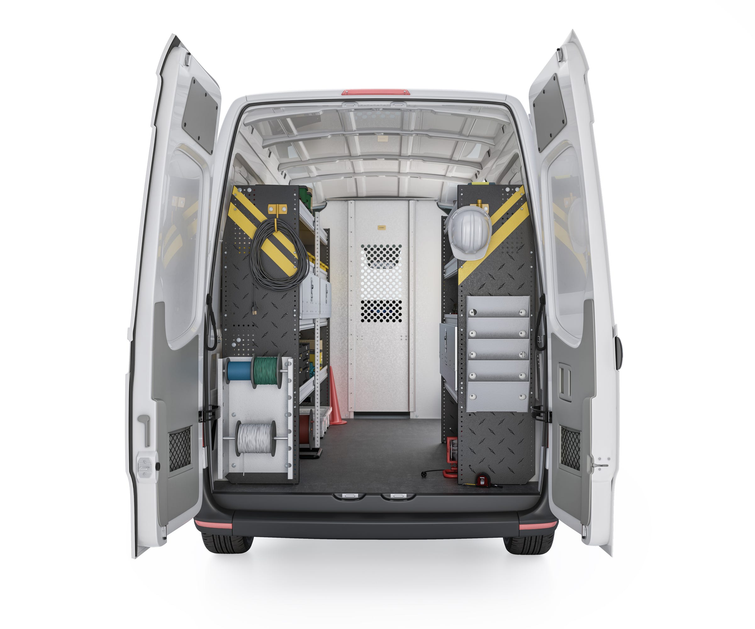 Electrician Van Shelving Package, Mercedes Sprinter, 144” WB – DLS-11
