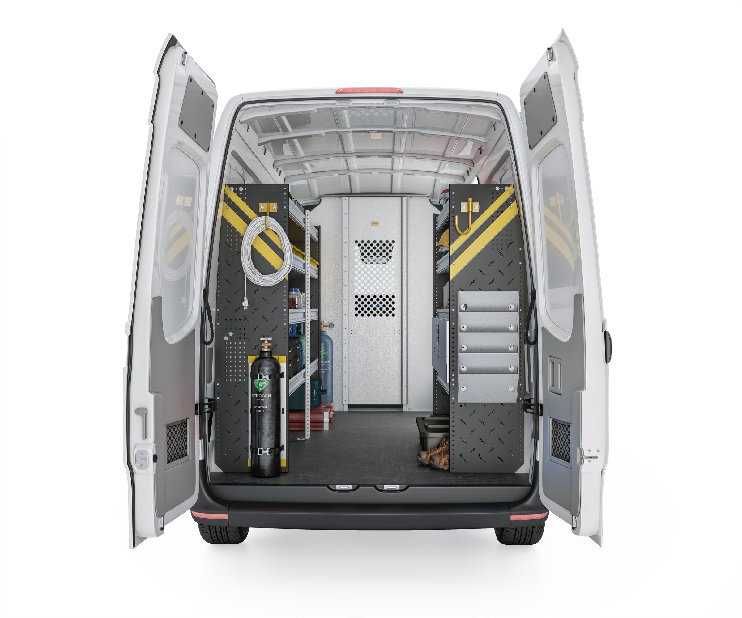 HVAC Van Shelving Package, Mercedes Sprinter, 144″ WB – DLS-12