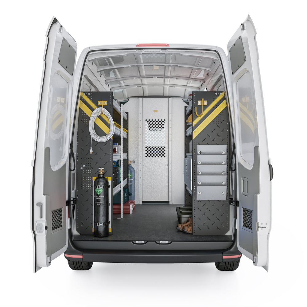 
                      
                        HVAC Van Shelving Package, Mercedes Sprinter, 144″ WB – DHS-12
                      
                    