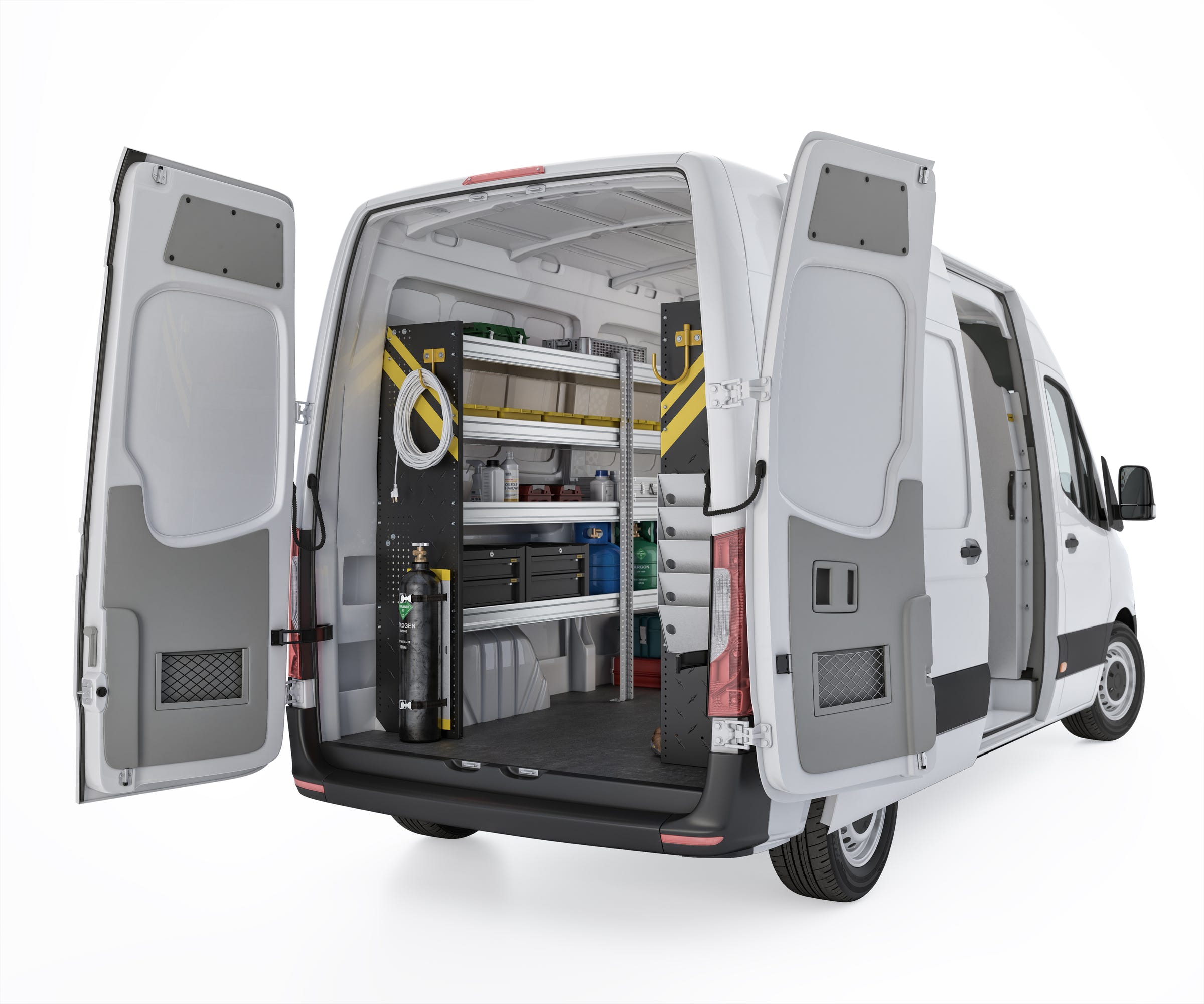 HVAC Van Shelving Package, Mercedes Sprinter, 170″ WB – DHL-12