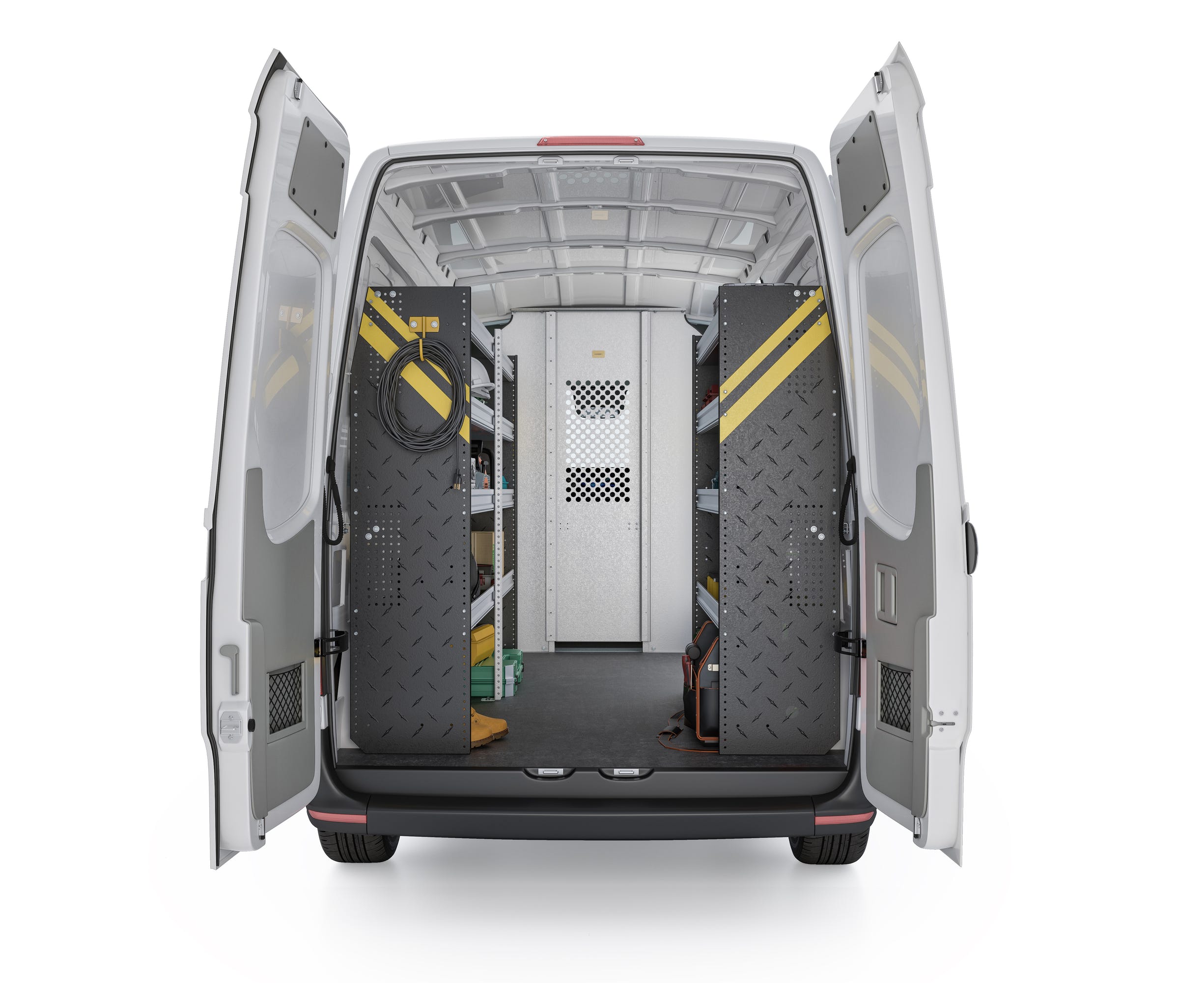 Contractor Van Shelving Package, Mercedes Sprinter Low Roof, 144” WB – DLS-10
