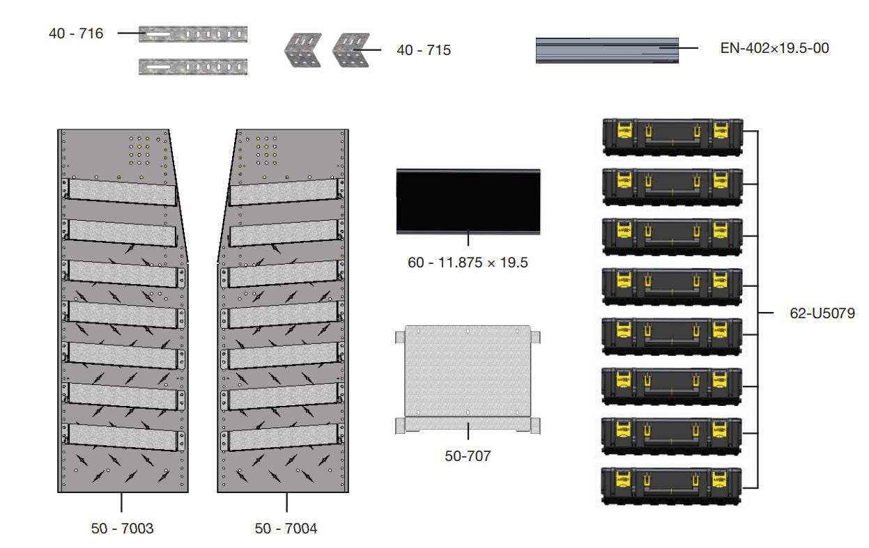 Partskeeper Parts Organizer Storage Cabinet w/ 8 Carry Cases – N4-PS20-8