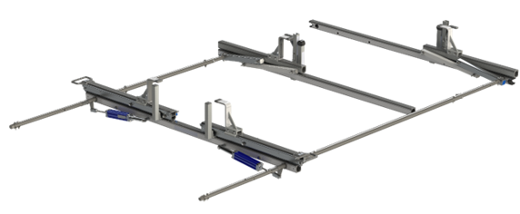 Prime Design ErgoRack Rotation - Rotation 3 Crossbar Rack, Mid & High Roof Ford Transit, 72 IN Crossbars - RR3-FT-72-M