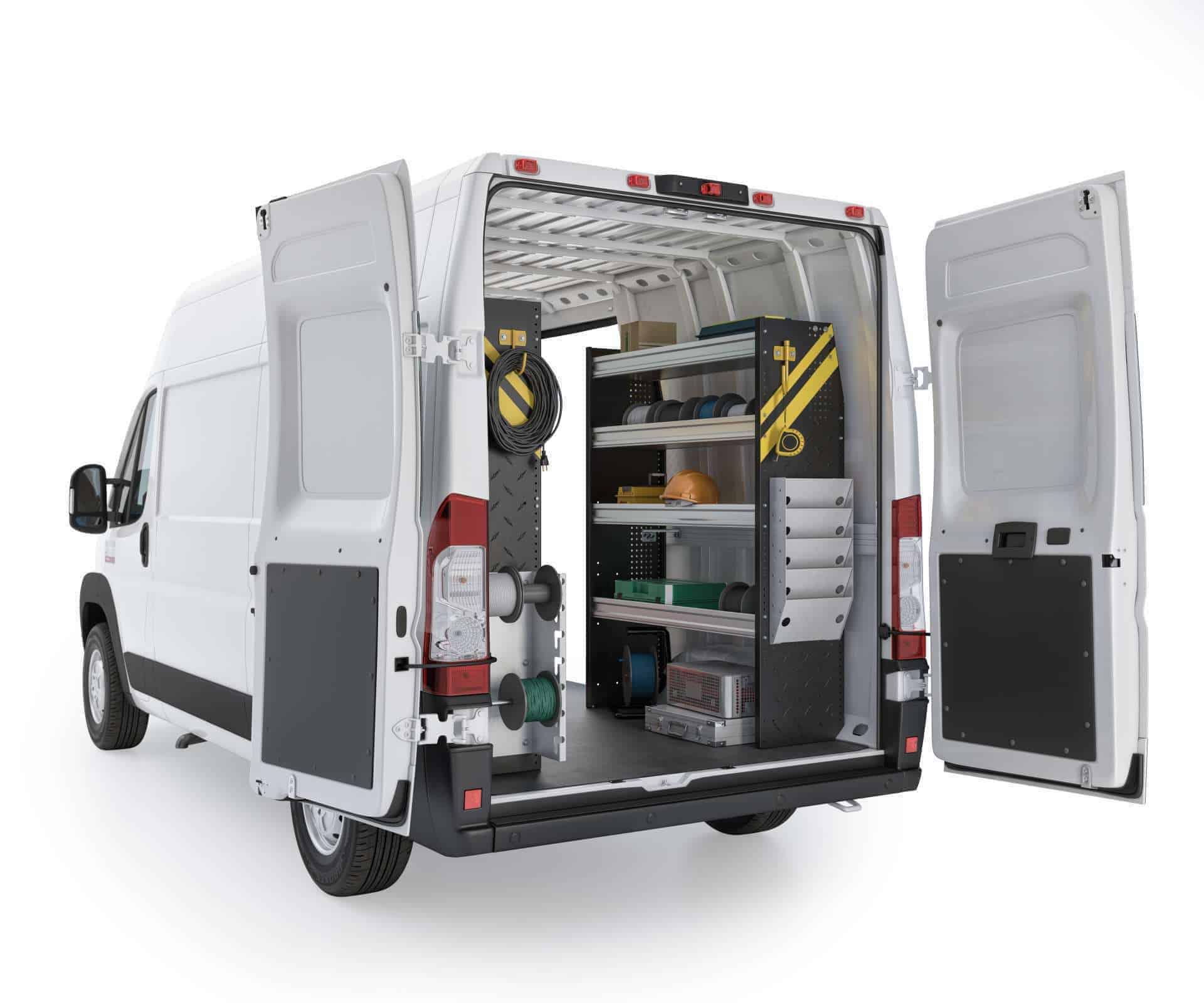 Electrician Van Shelving Package, RAM ProMaster, 118″ / 136″ WB – RPS-11